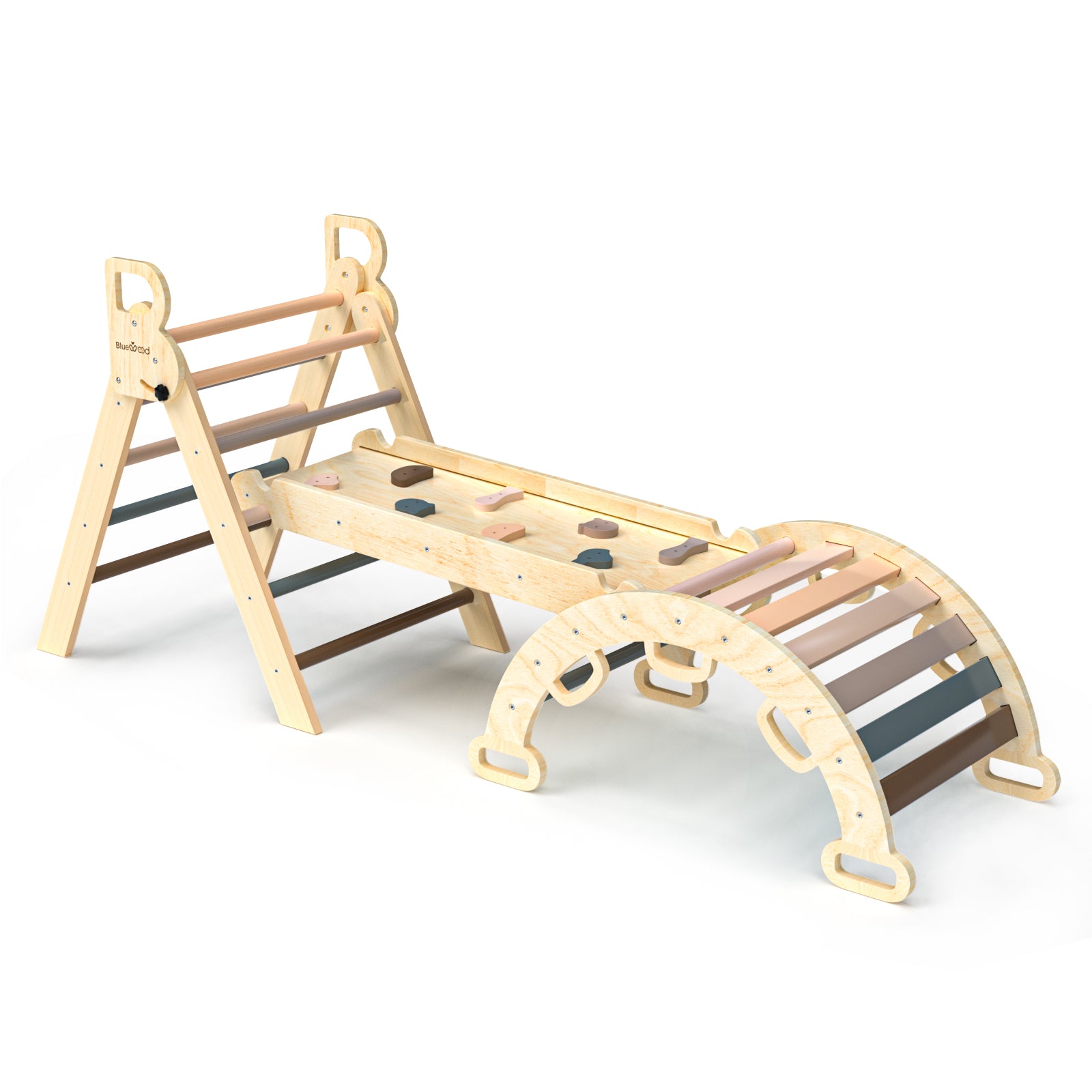Aurora- BlueWood® 2024 Pikler Triangle Set *Morandi