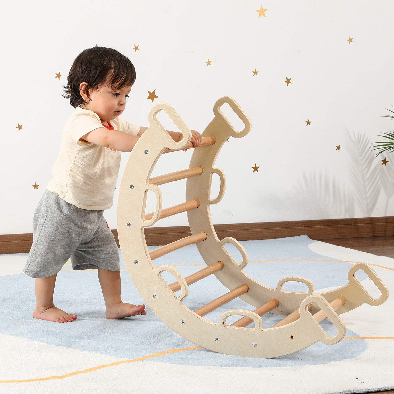 BlueWood arch ladder toys, multiple-purposes in montessori learning