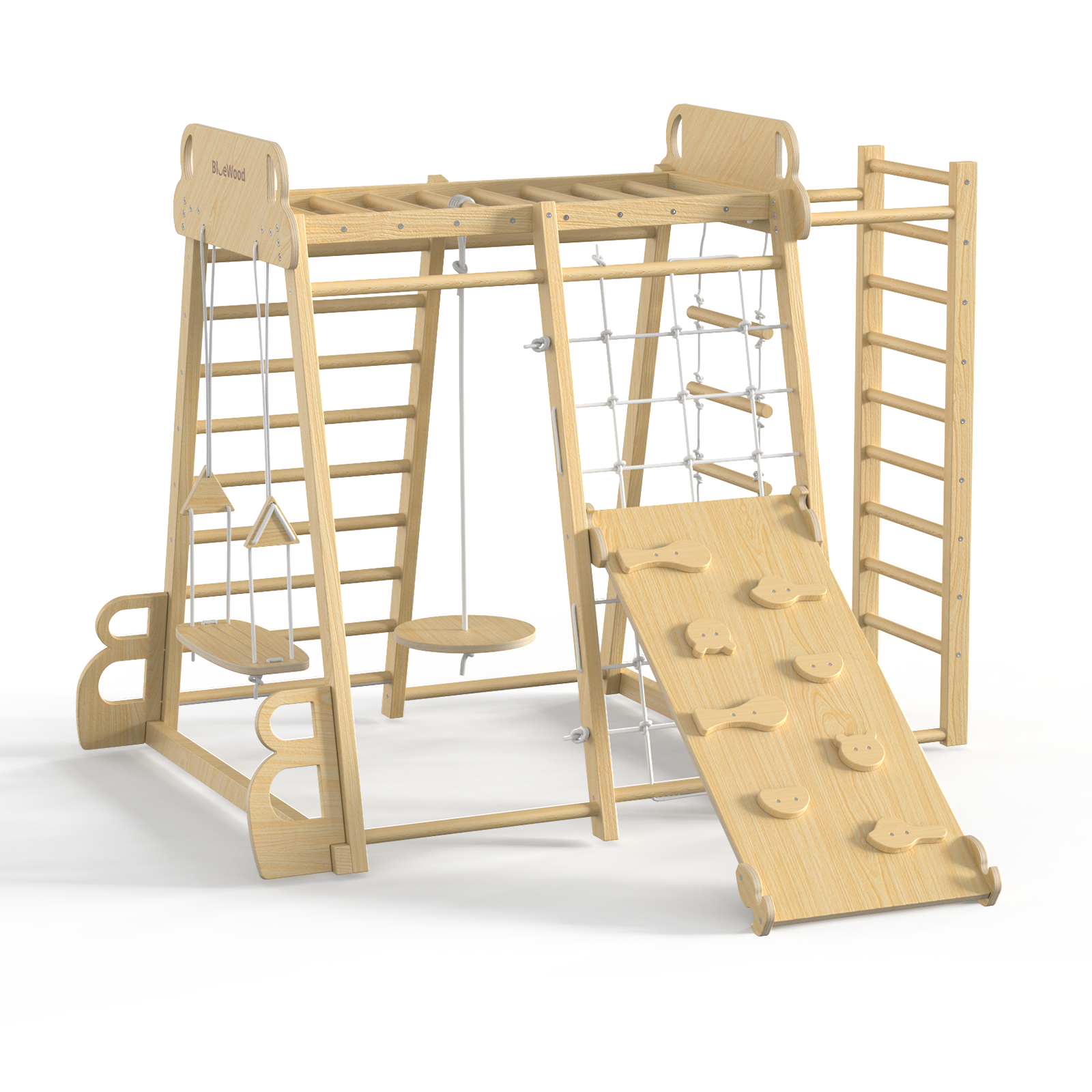 Safari- BlueWood® Indoor Jungle Gym *Natural Wood