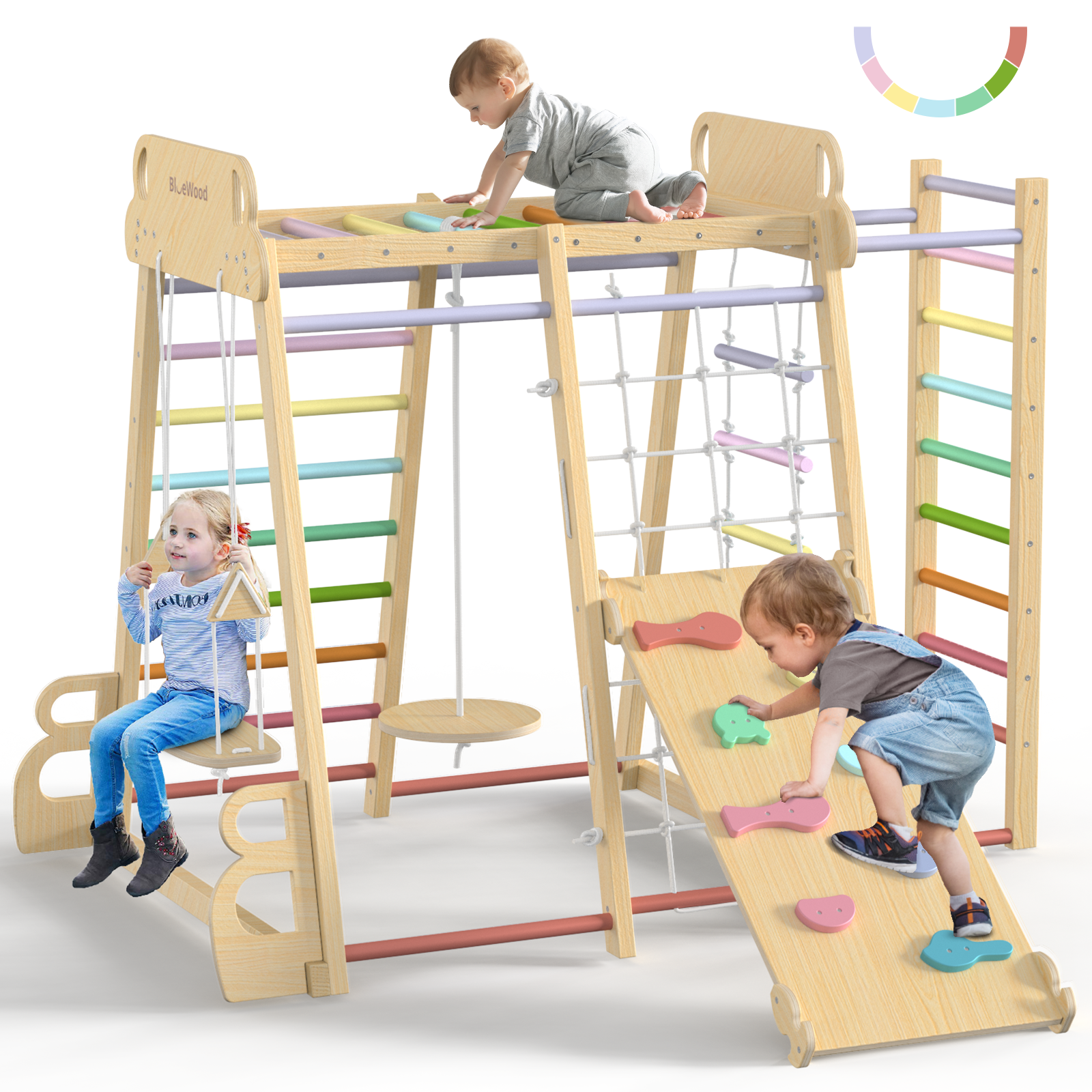 Safari- BlueWood® Indoor Jungle Gym *Rainbow