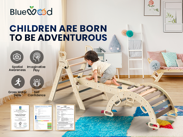 Aurora- BlueWood® 2024 Juego de triángulos Pikler *Morandi