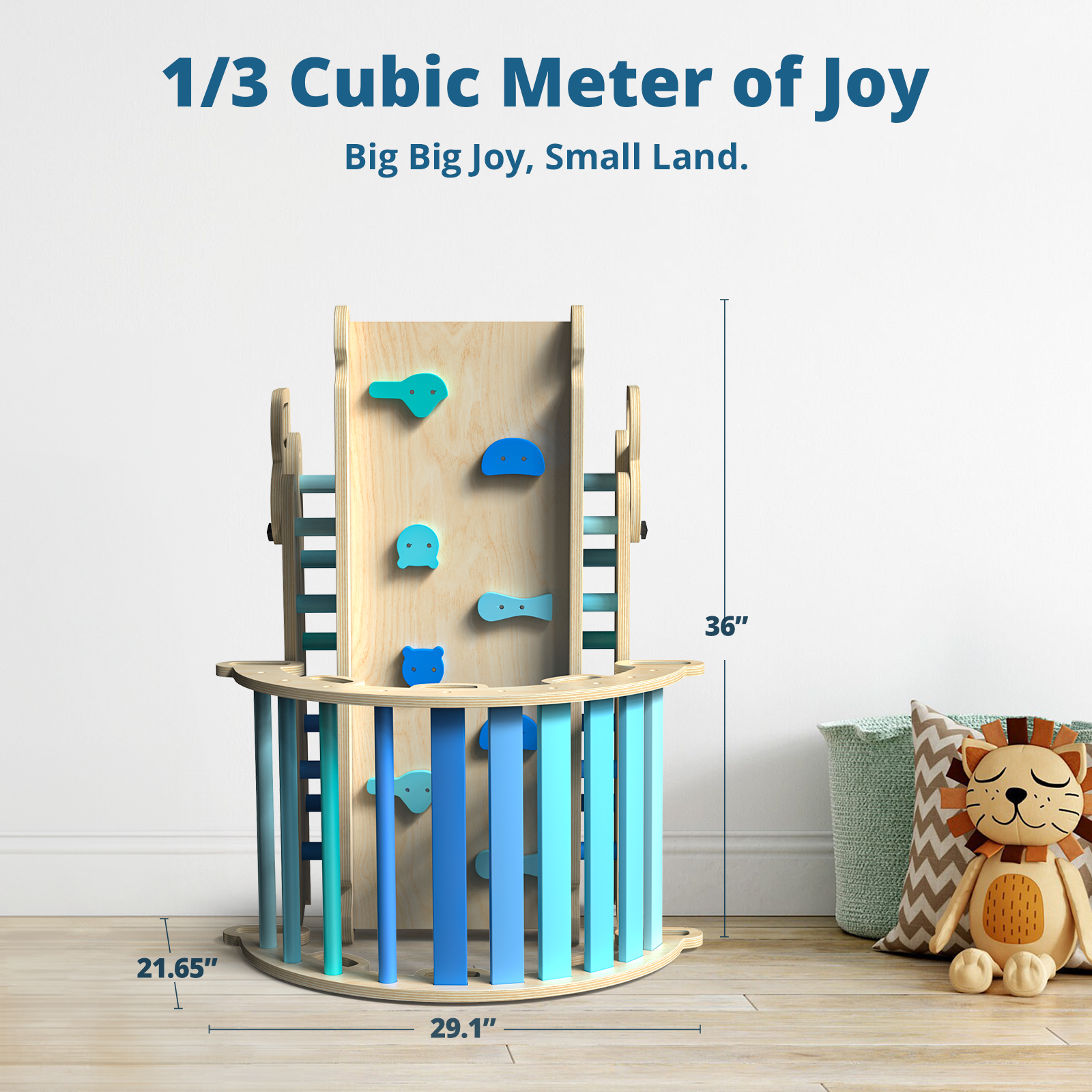 Juego de triángulos Pikler Aurora- BlueWood® 2024 *Azul degradado