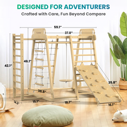 Safari- BlueWood® Indoor Jungle Gym *Natural Wood