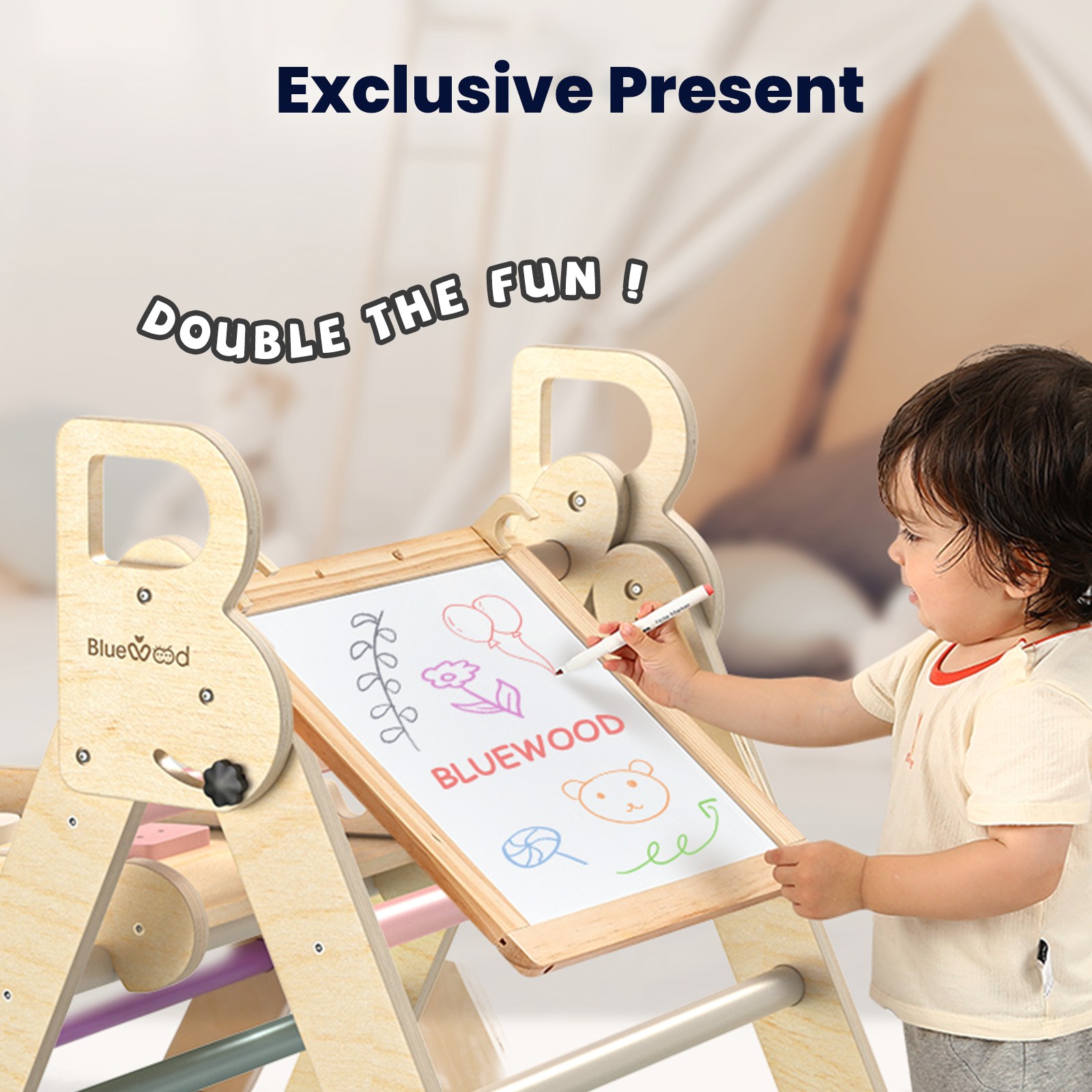 Nostalgia - Juego de triángulos Pikler clásicos BlueWood® *Tono de madera natural