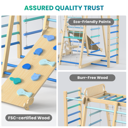 Safari- BlueWood® Indoor Jungle Gym *Gradient Blue