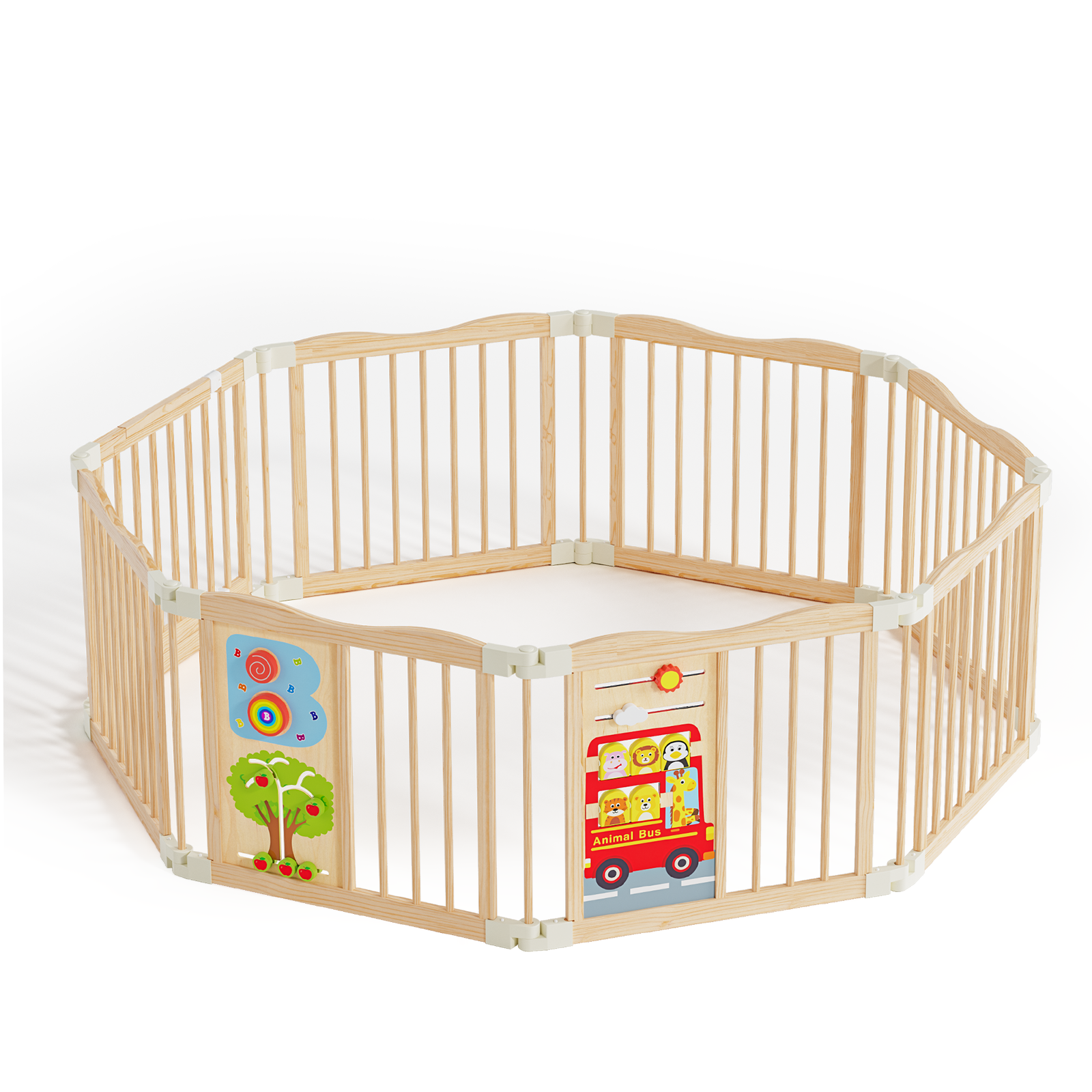 Halo - BlueWood® Baby Gate Playpen, Foldable, Baby Playpen 8pcs