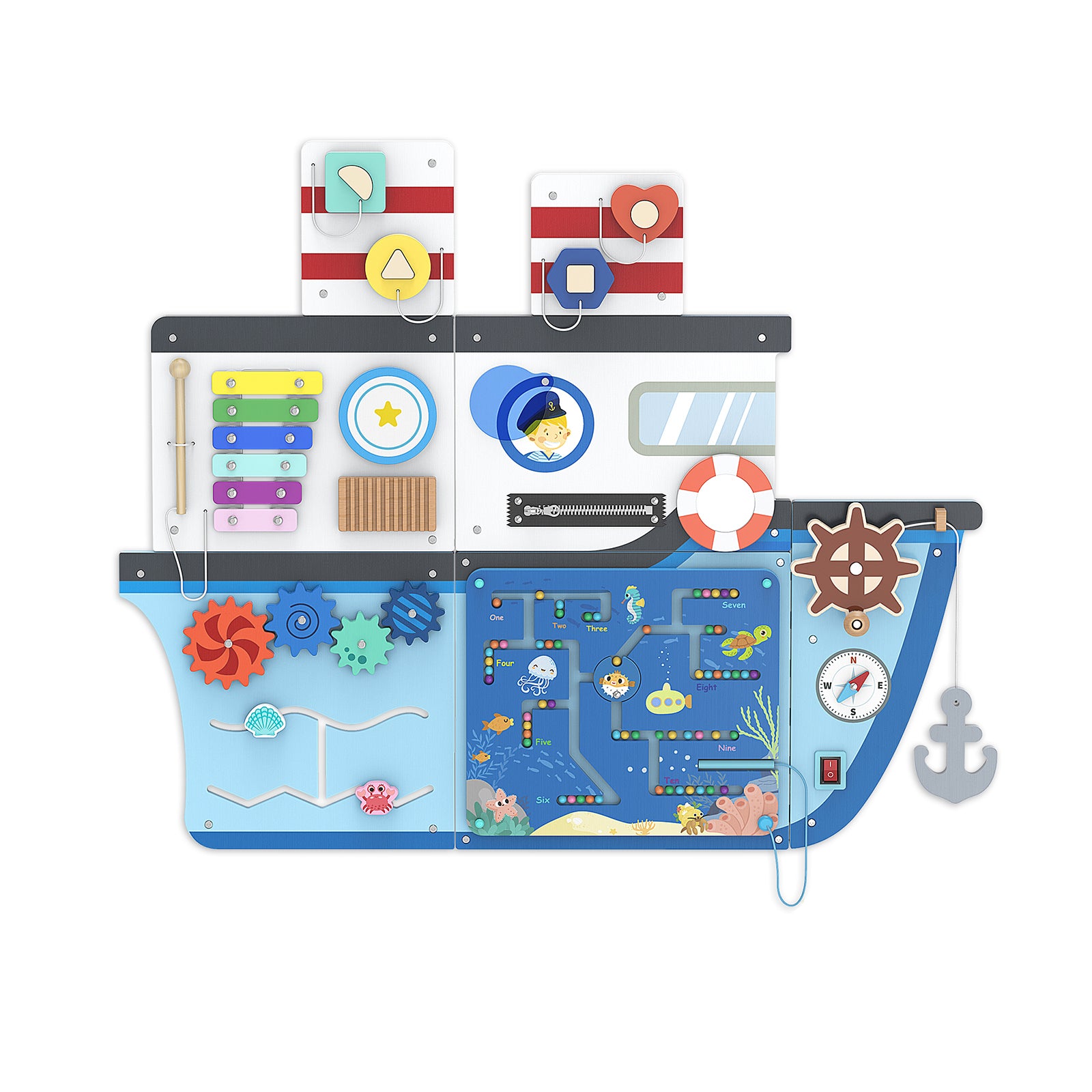 Giggle- BlueWood® Tablero de actividades *Submarino