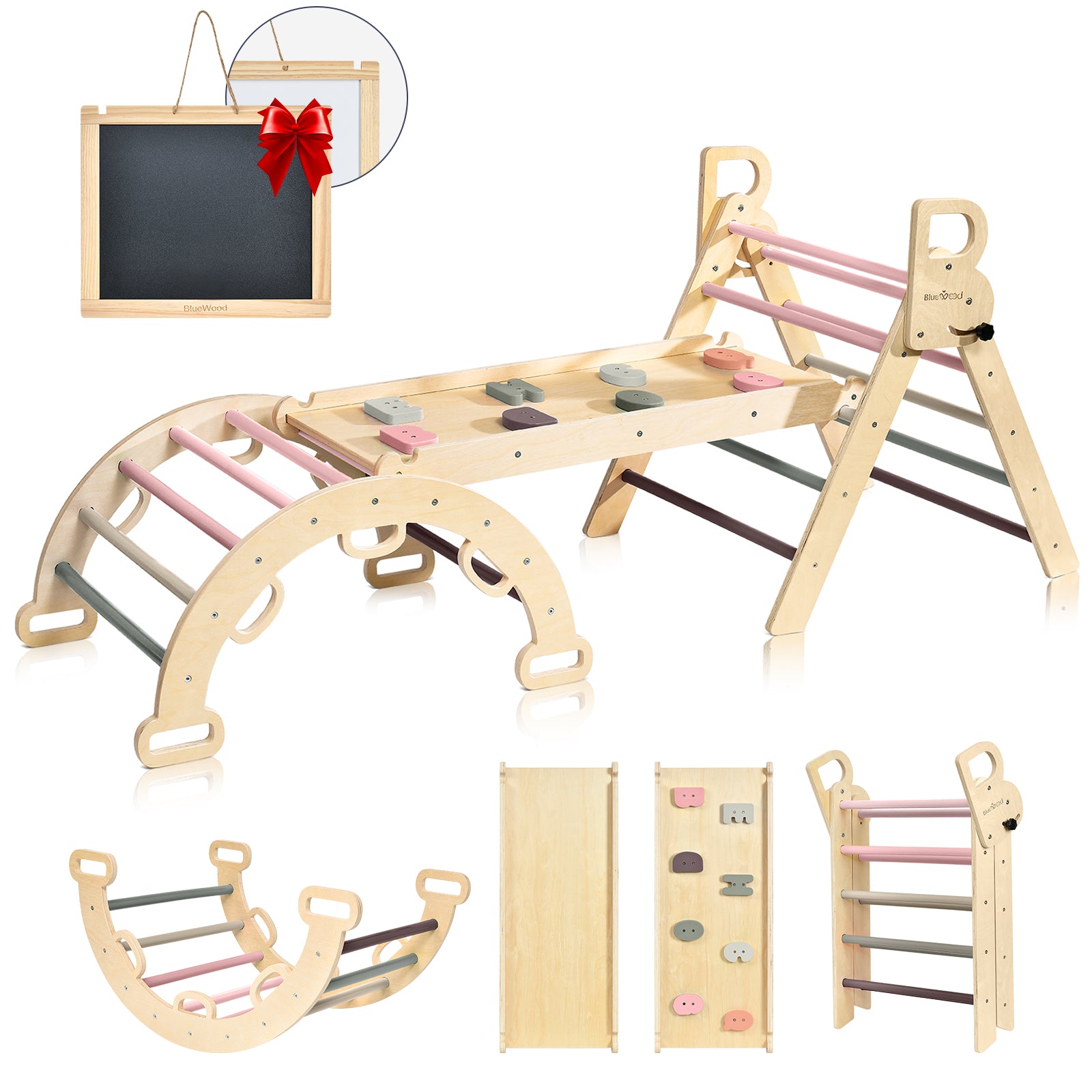 Nostalgie - Ensemble de triangles Pikler classiques BlueWood® *Morandi