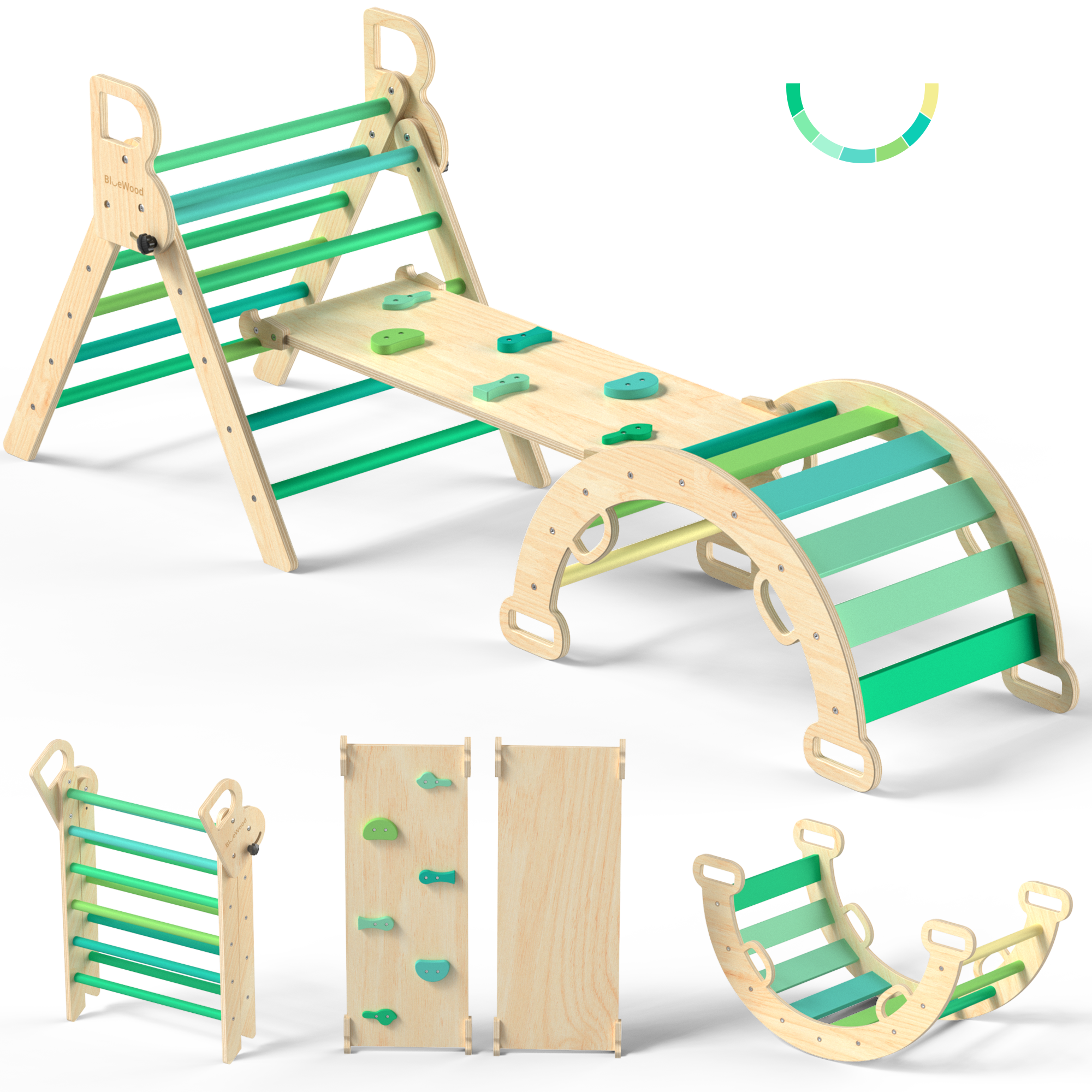 Rhythms - BlueWood® Pikler Triangle Set * Summer Beat