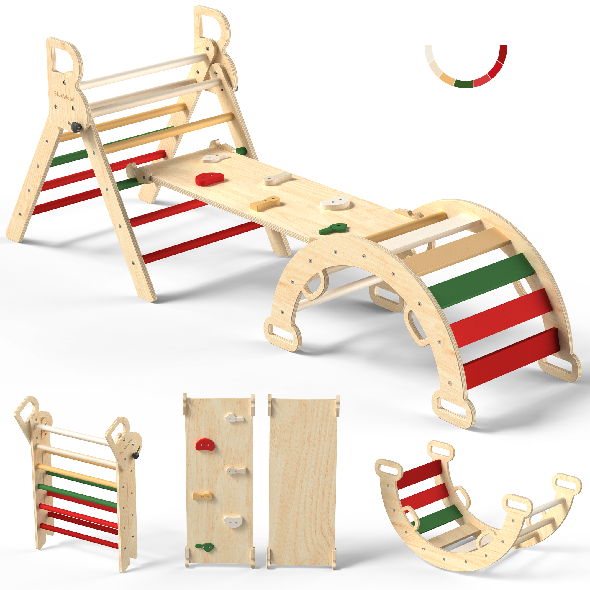 Rhythms - BlueWood® Pikler Triangle Set * 5 Color Options