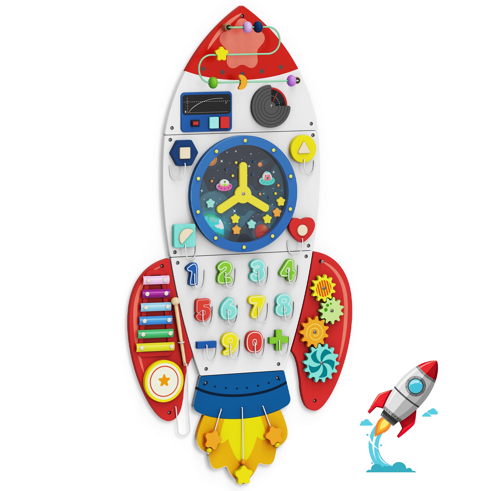 Giggle- BlueWood® Busy Board *Rocket