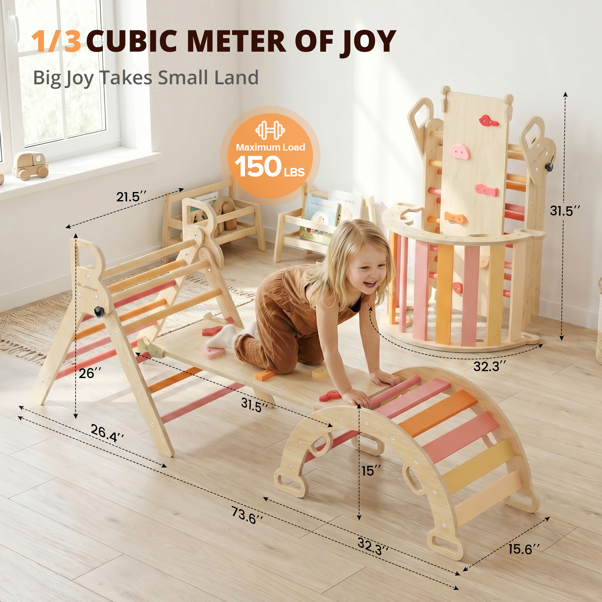 Rhythms - BlueWood® Pikler Triangle Set * Autumn Groove