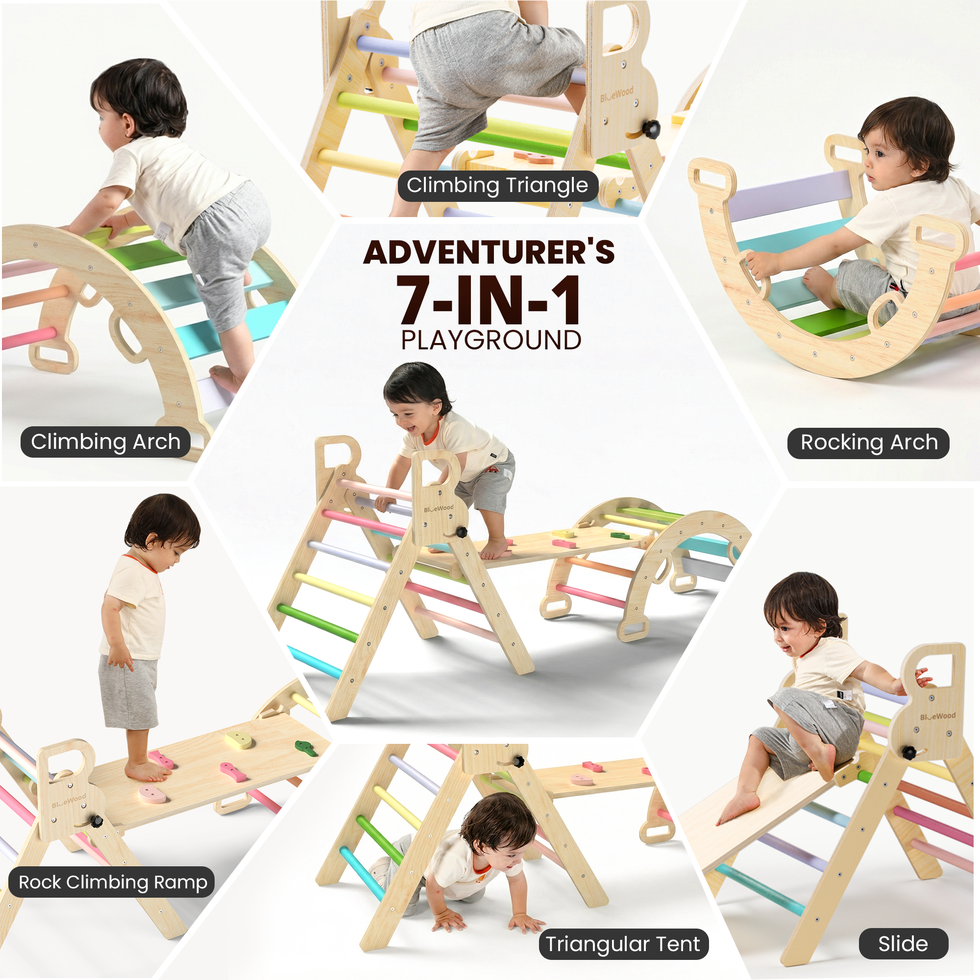 Rhythms - BlueWood® Pikler Triangle Set * Spring Melody