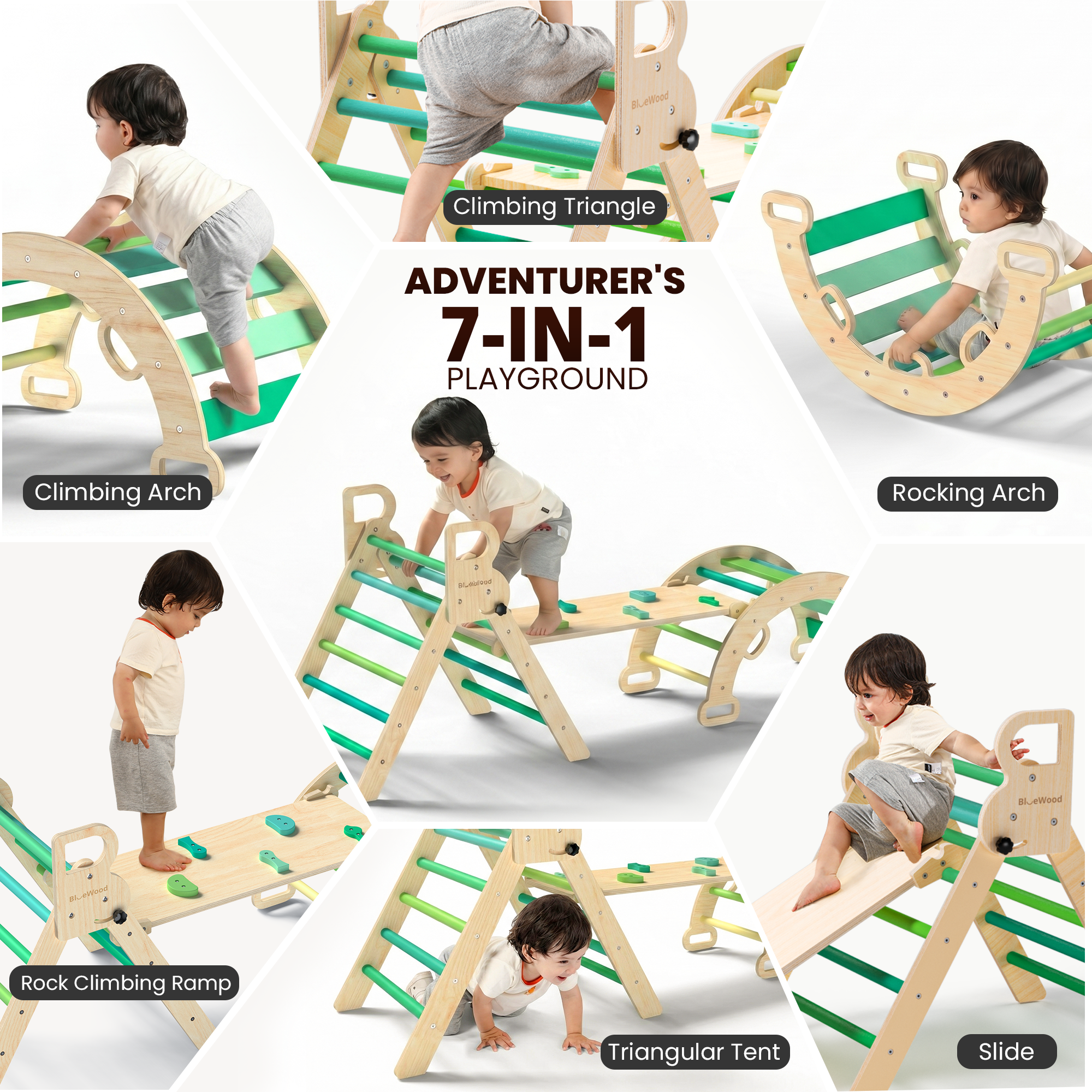 Rhythms - BlueWood® Pikler Triangle Set * Summer Beat
