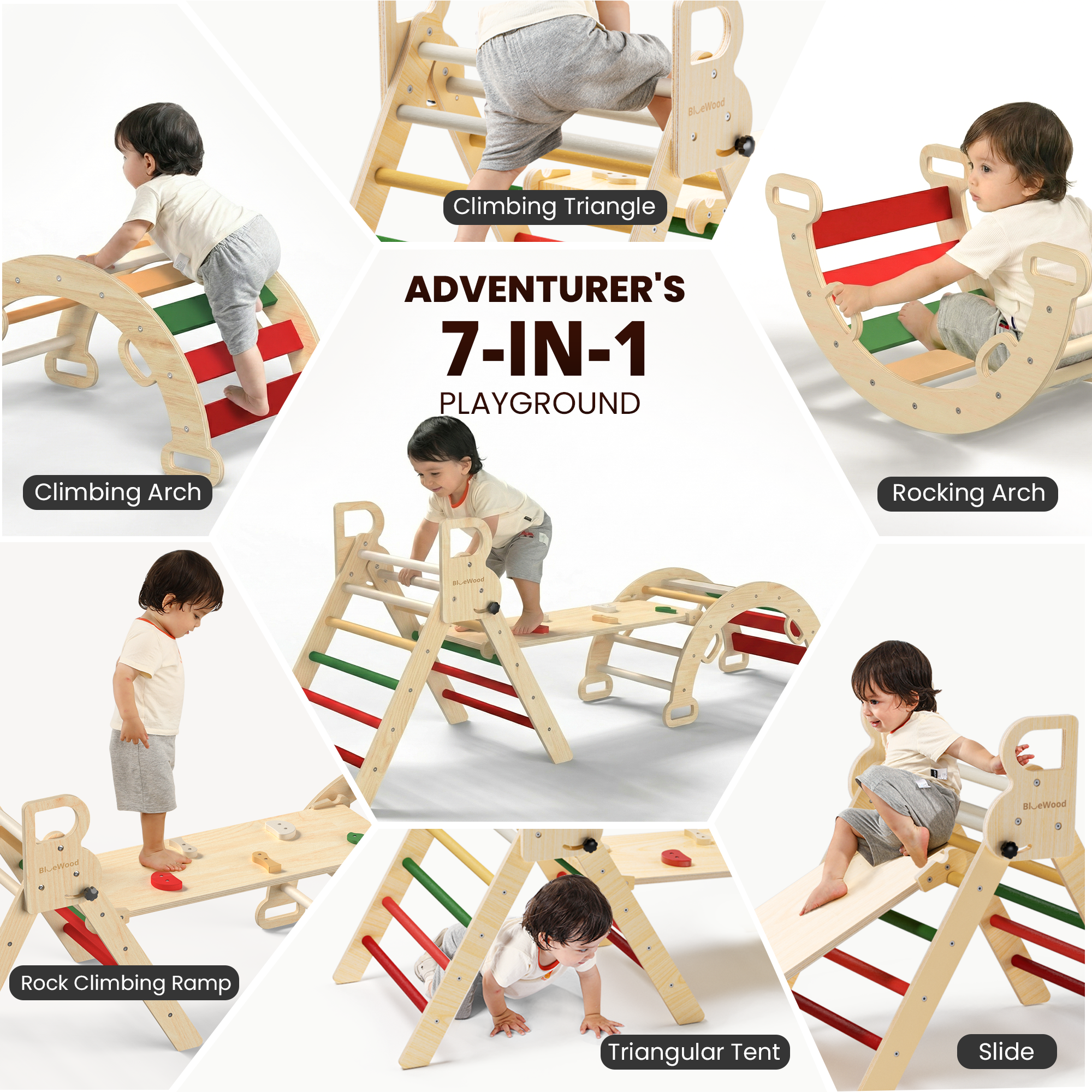 Rhythms - BlueWood® Pikler Triangle Set * 5 Color Options