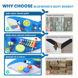 Giggle- BlueWood® Busy Board *Blue Whale