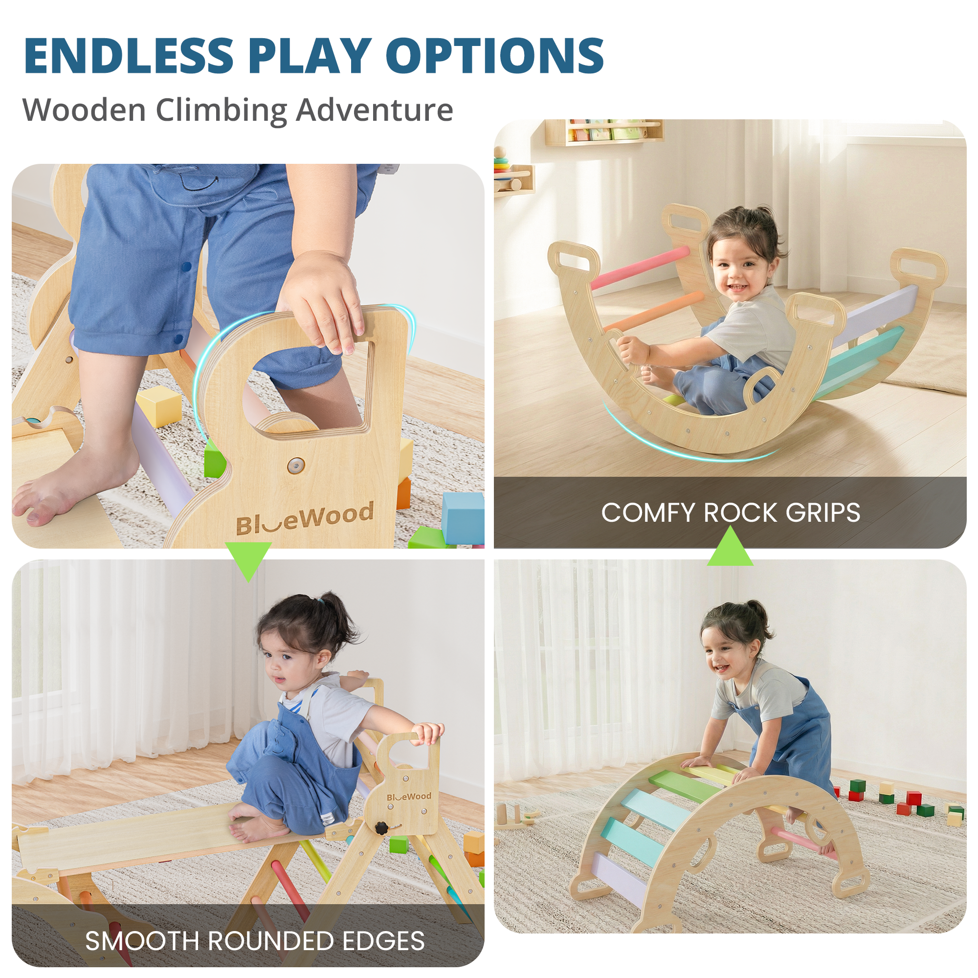 Rhythms - BlueWood® Pikler Triangle Set * Spring Melody