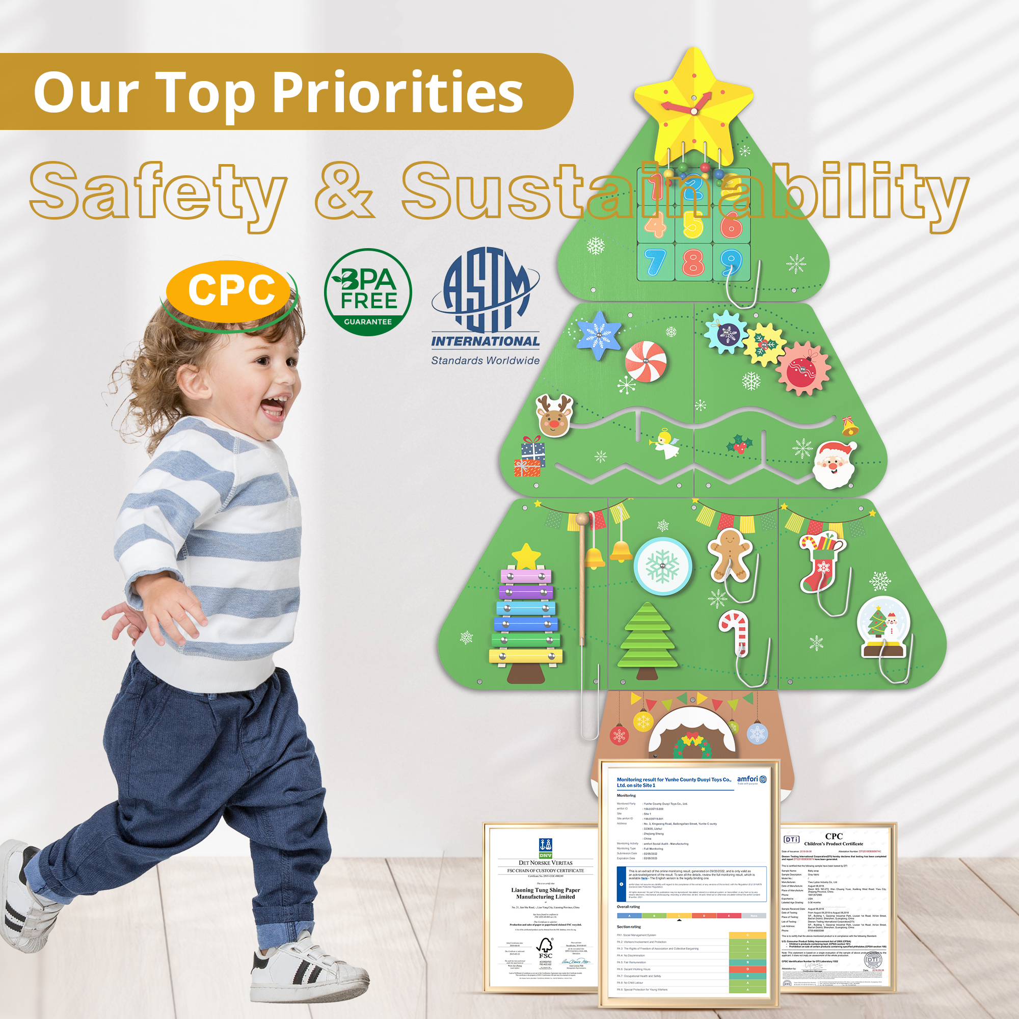 Giggle- BlueWood® Tablero de actividades *Submarino