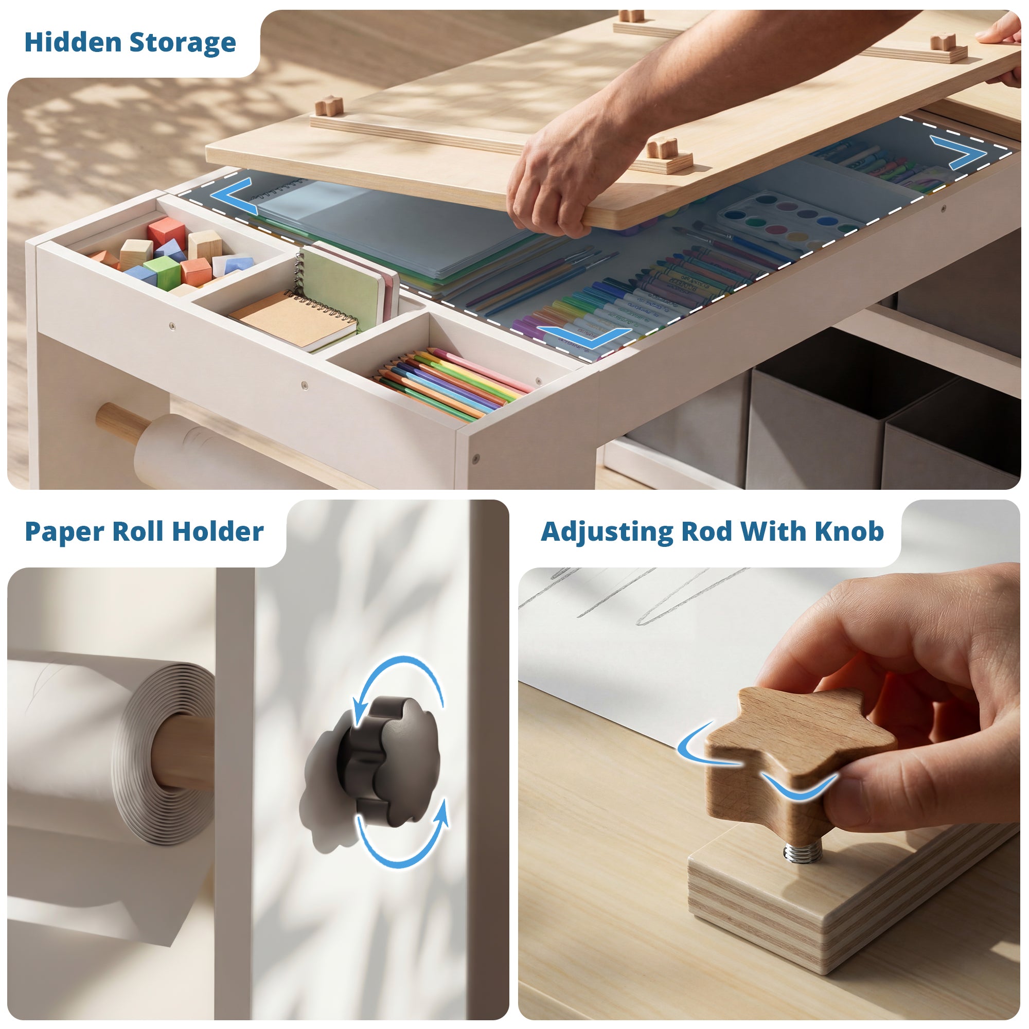 Studio – BlueWood® Kid's Art Table and Chairs Set