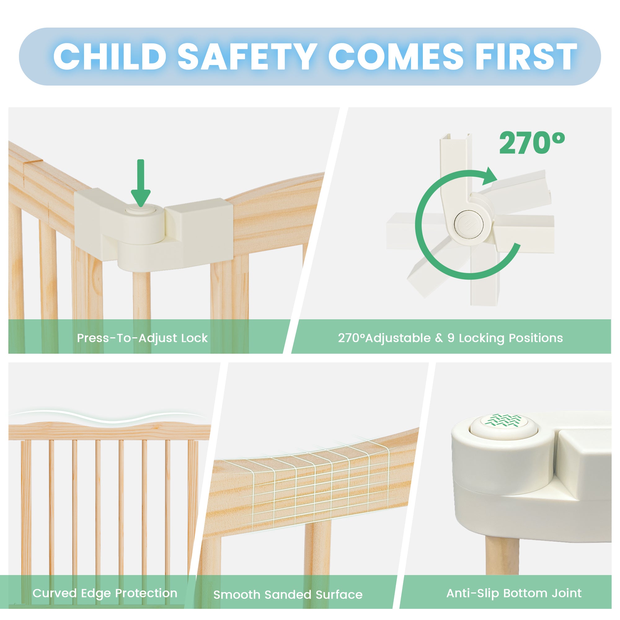 Halo - BlueWood® Baby Gate Playpen, Foldable, Busy Board Baby Playpen with Sensory Board Features *School Route