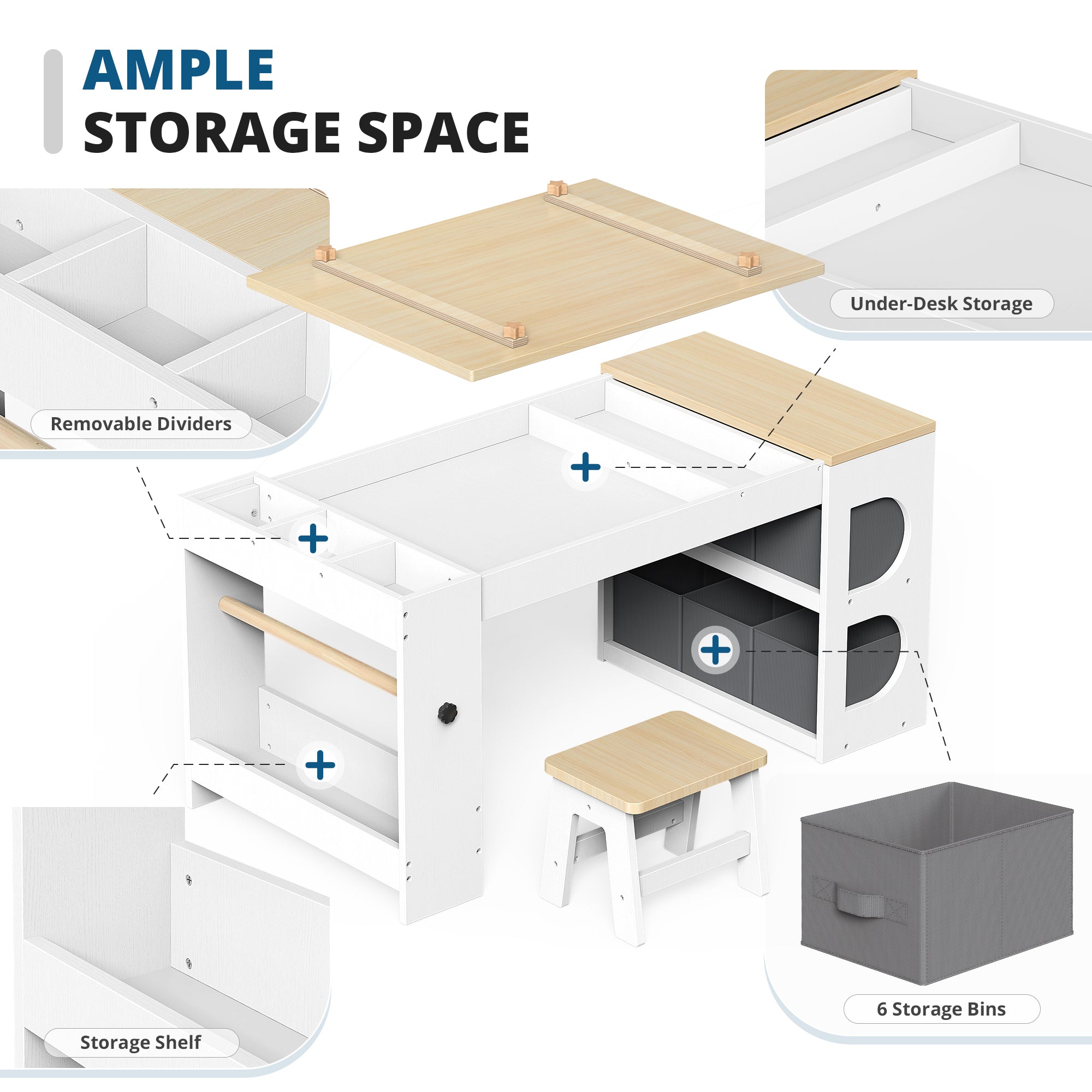 Studio – BlueWood® Kid's Art Table and Chairs Set