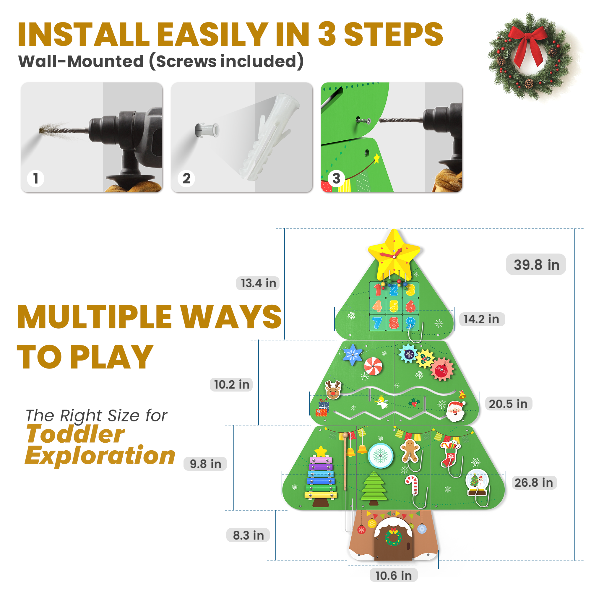 Giggle- BlueWood® Tablero de actividades *Submarino