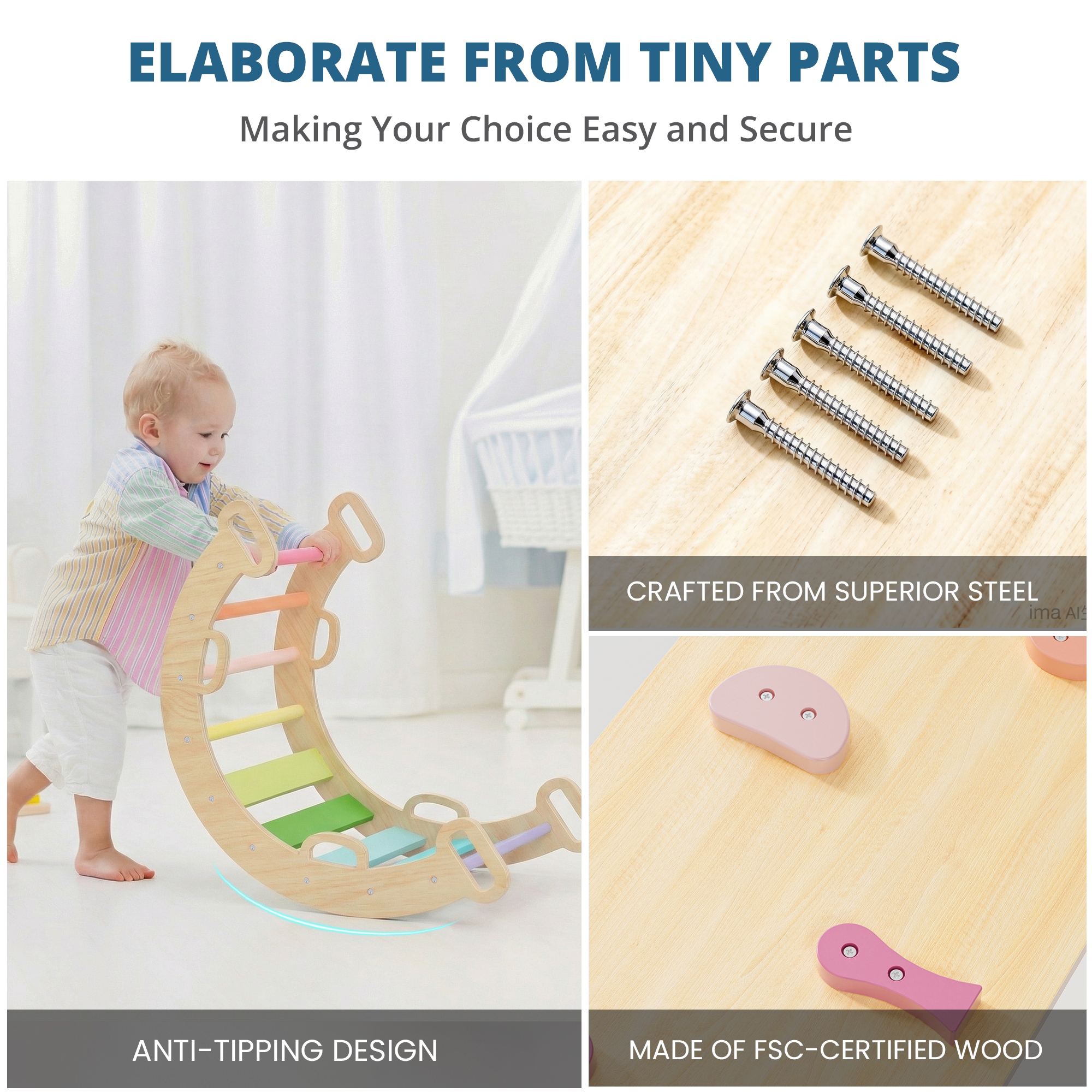 Rhythms - BlueWood® Pikler Triangle Set * Spring Melody