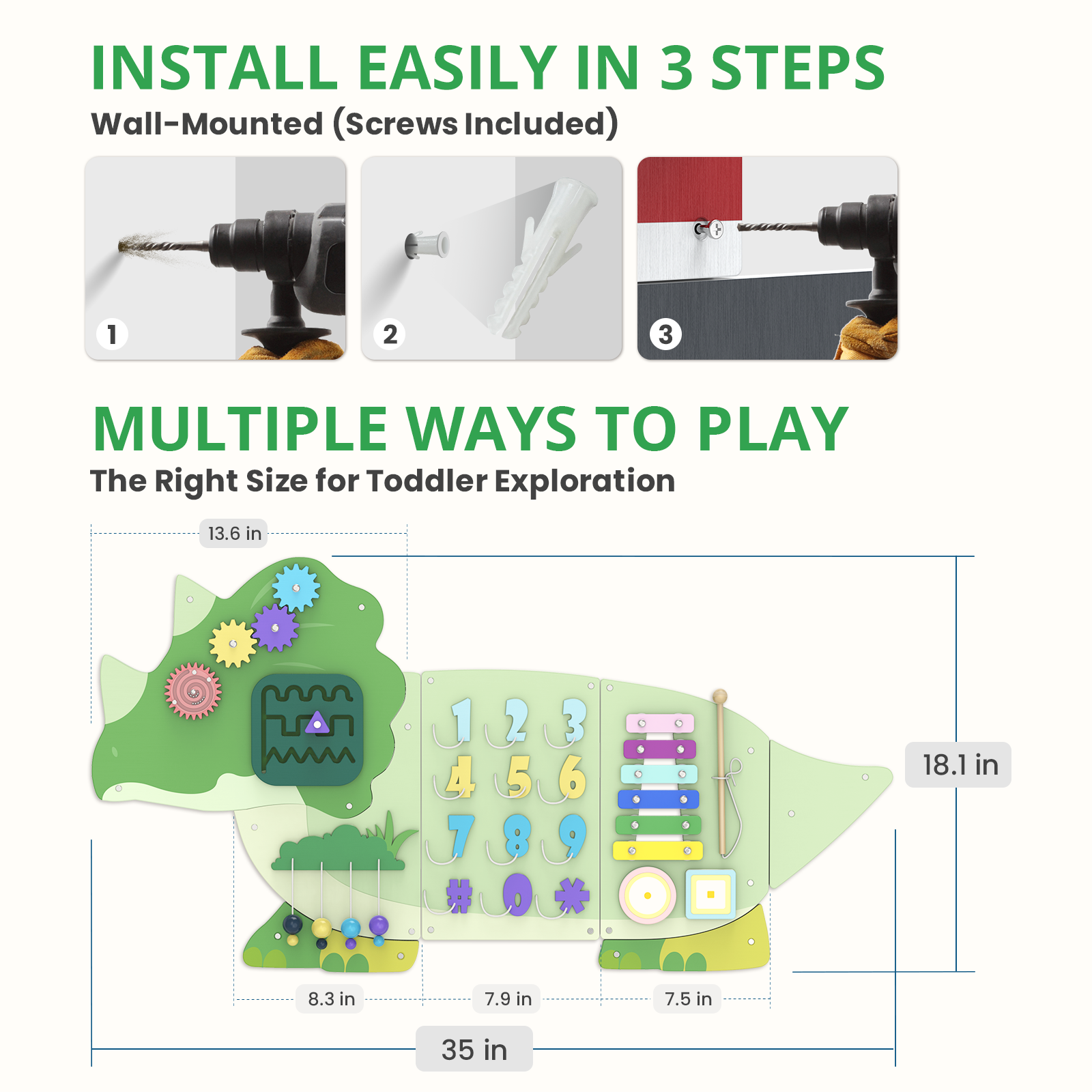 Giggle- BlueWood® Tablero de actividades *Submarino