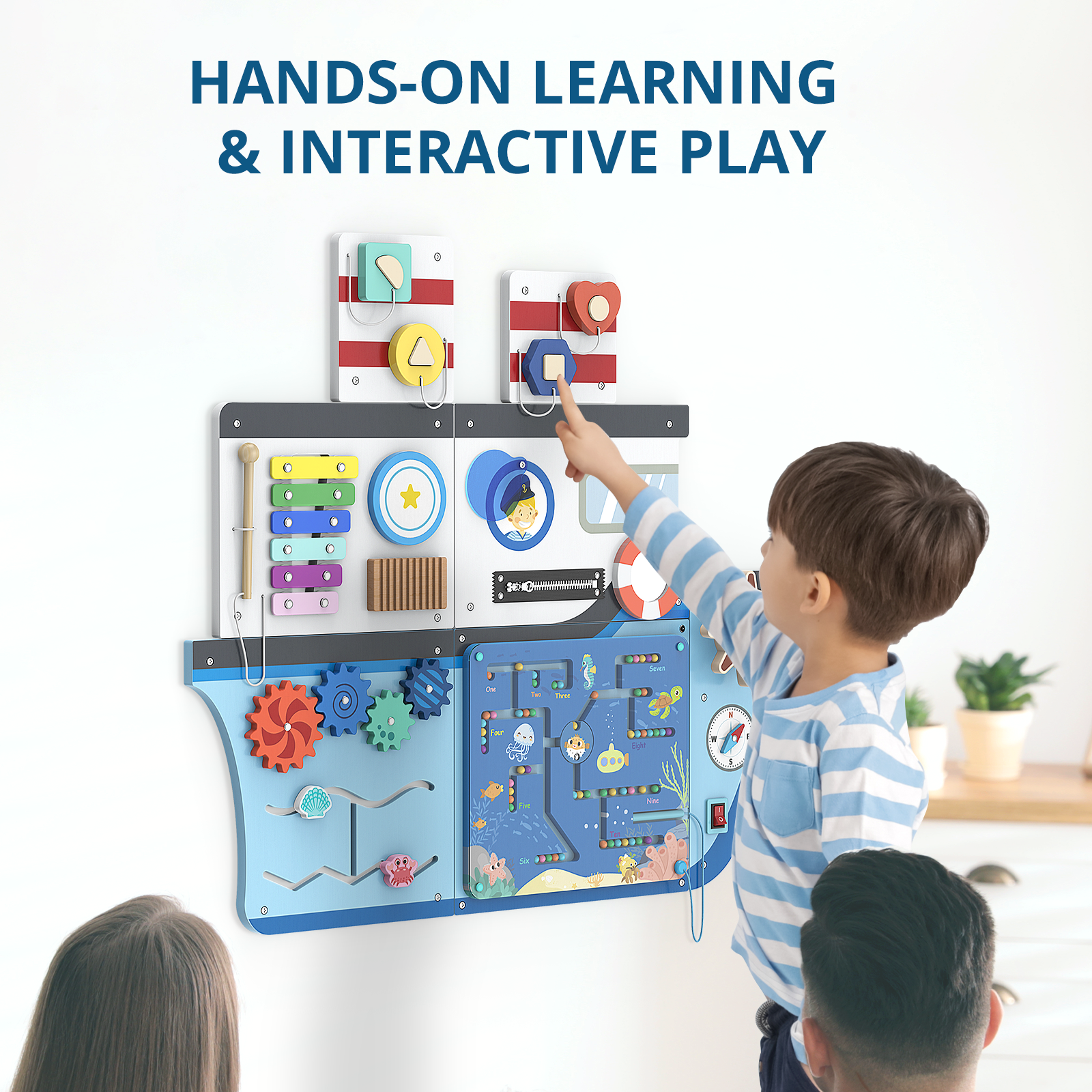 Giggle- BlueWood® Tablero de actividades *Submarino