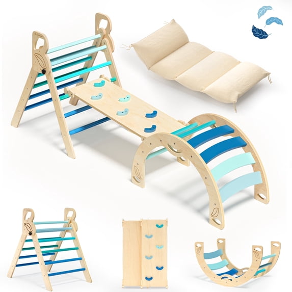 Pikler Triangle Set, Arch Playground Climber, 3 Piece