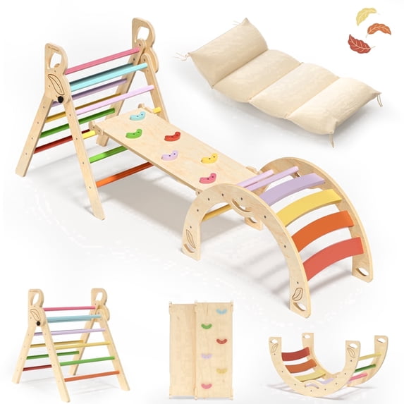 Pikler Triangle Set, Indoor Climber for Children, Lightweight, 3 Piece