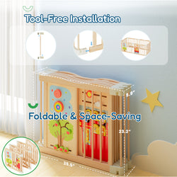 Cocoon - BlueWood® Baby Gate Playpen, Foldable, Busy Board Baby Playpen