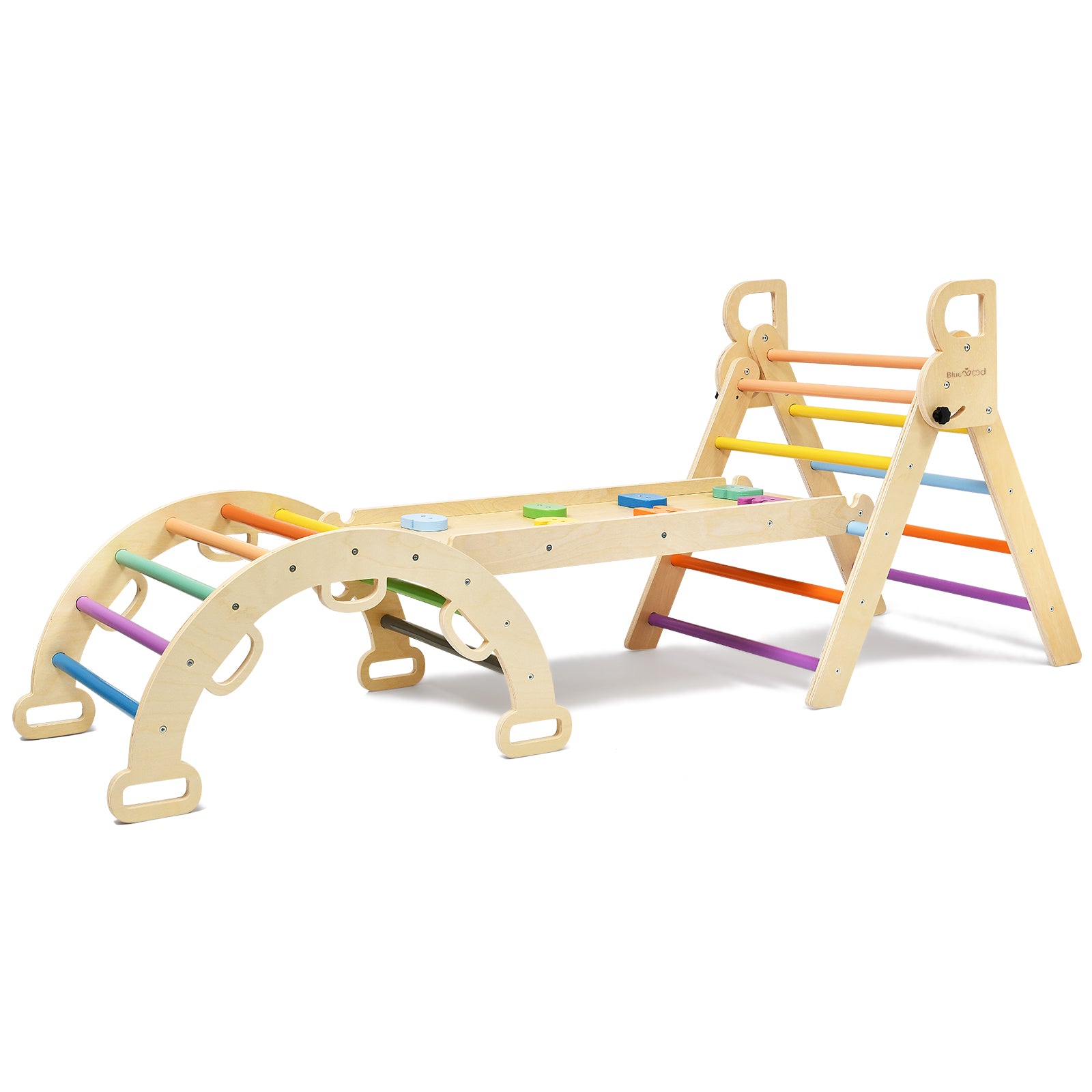 BlueWood® Classic Rainbow Pikler Triangle Set