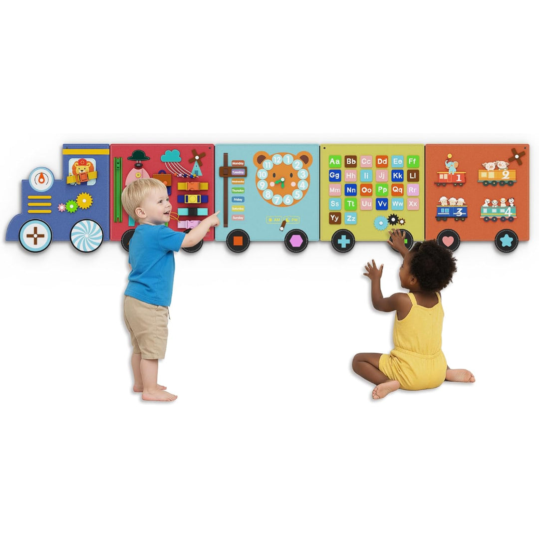 Giggle- BlueWood® Felt Busy Board Wall Panels - Train