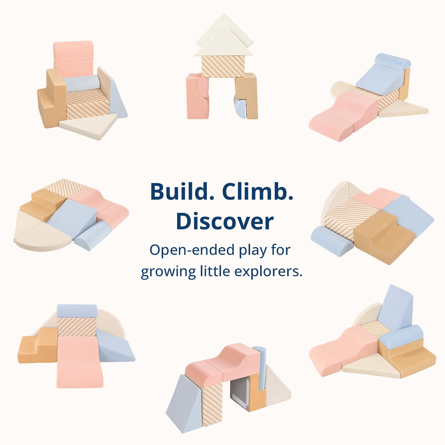 BlueWood Baby Foam Climbing Blocks | 7-Piece Soft Play Set