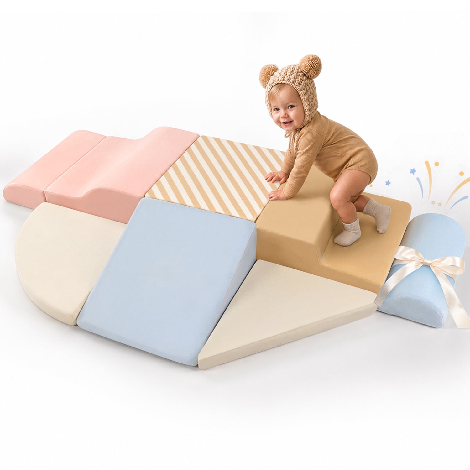 BlueWood Baby Foam Climbing Blocks | 7-Piece Soft Play Set