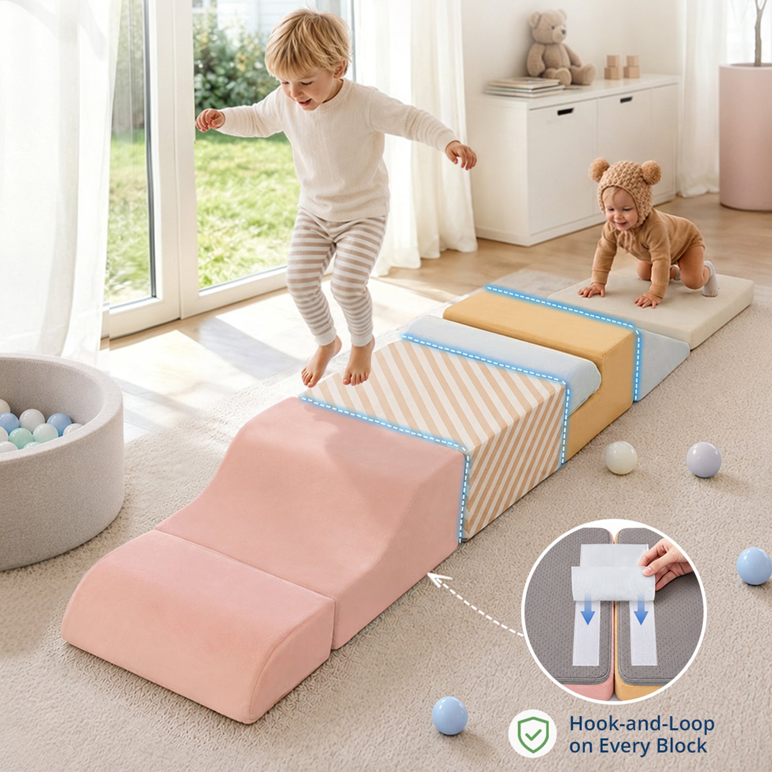 BlueWood Baby Foam Climbing Blocks | 7-Piece Soft Play Set