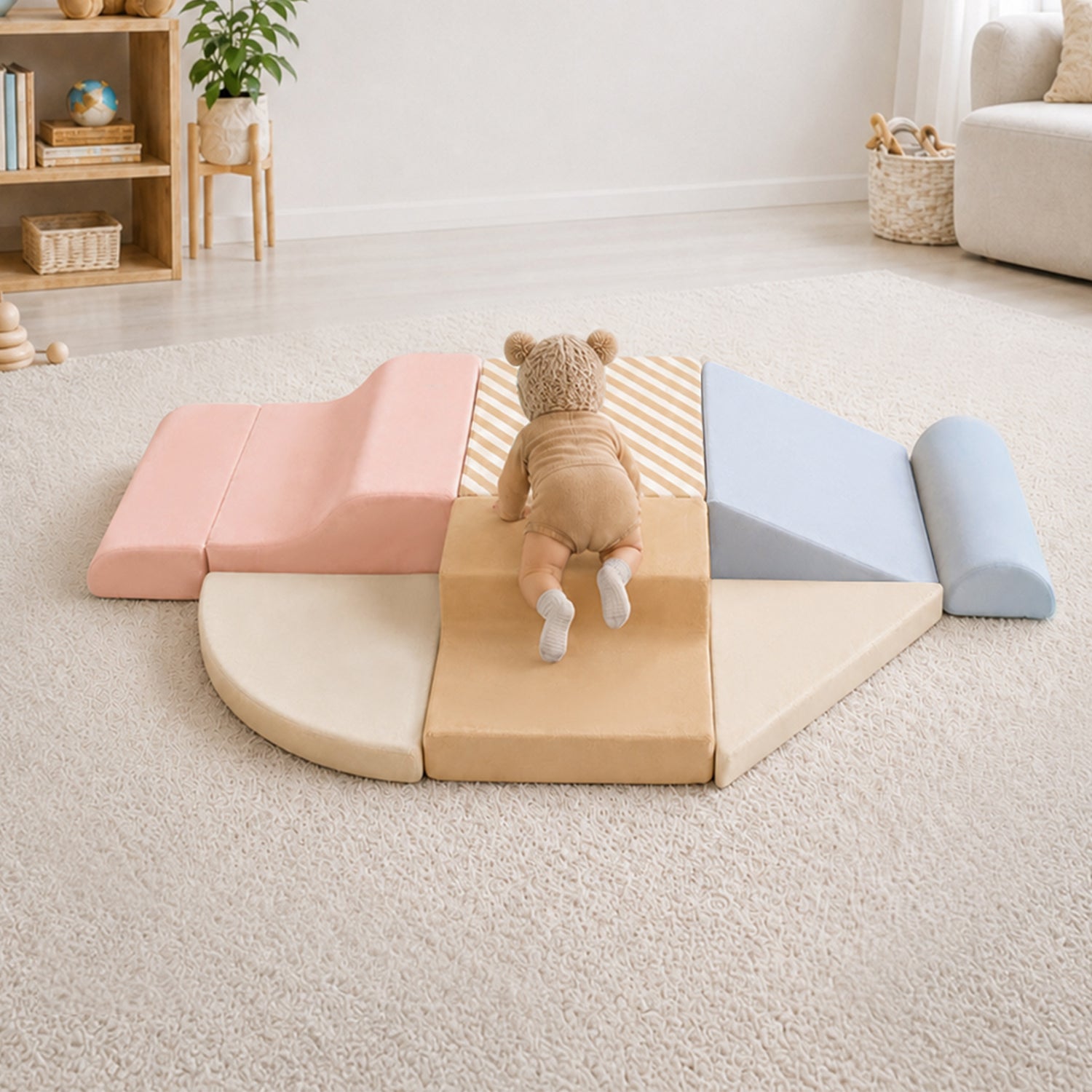 BlueWood Baby Foam Climbing Blocks | 7-Piece Soft Play Set