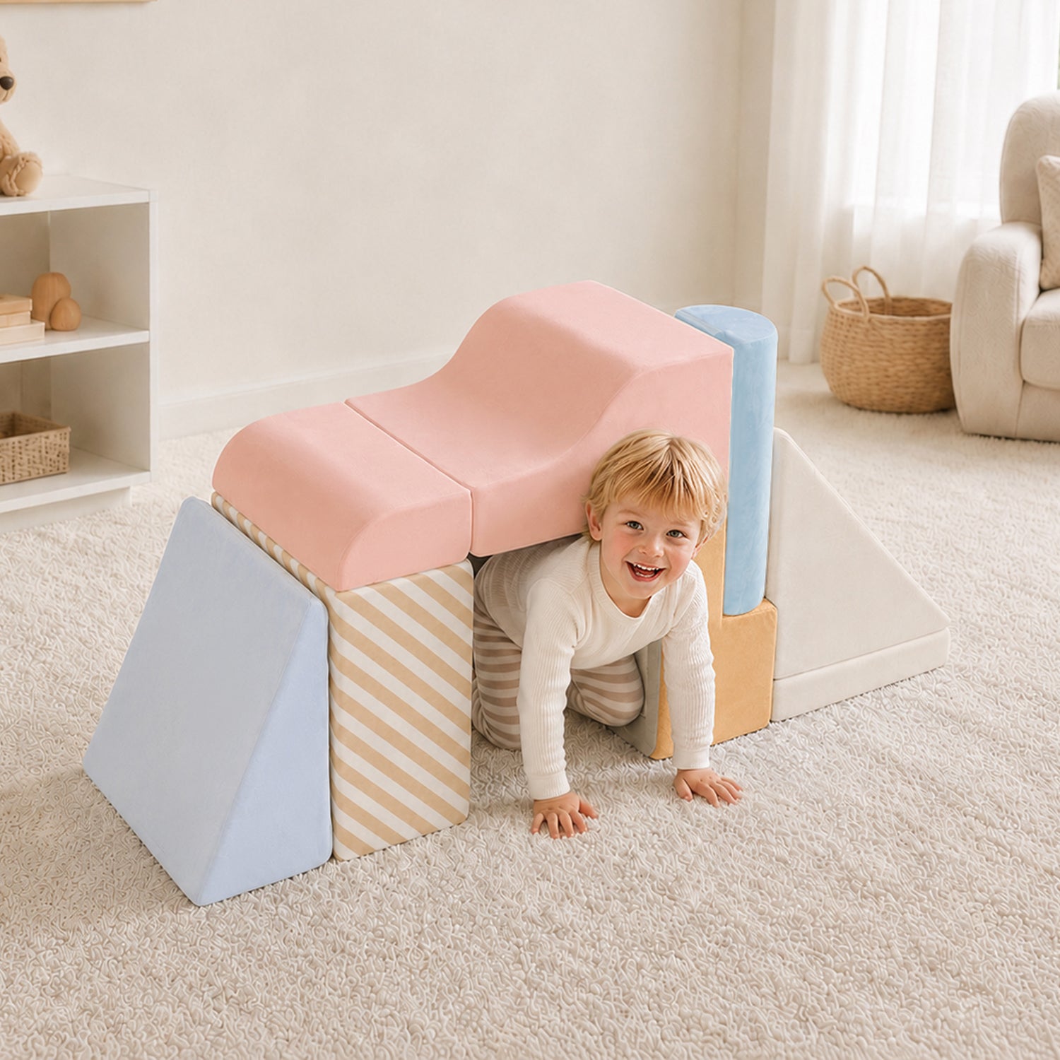BlueWood Baby Foam Climbing Blocks | 7-Piece Soft Play Set