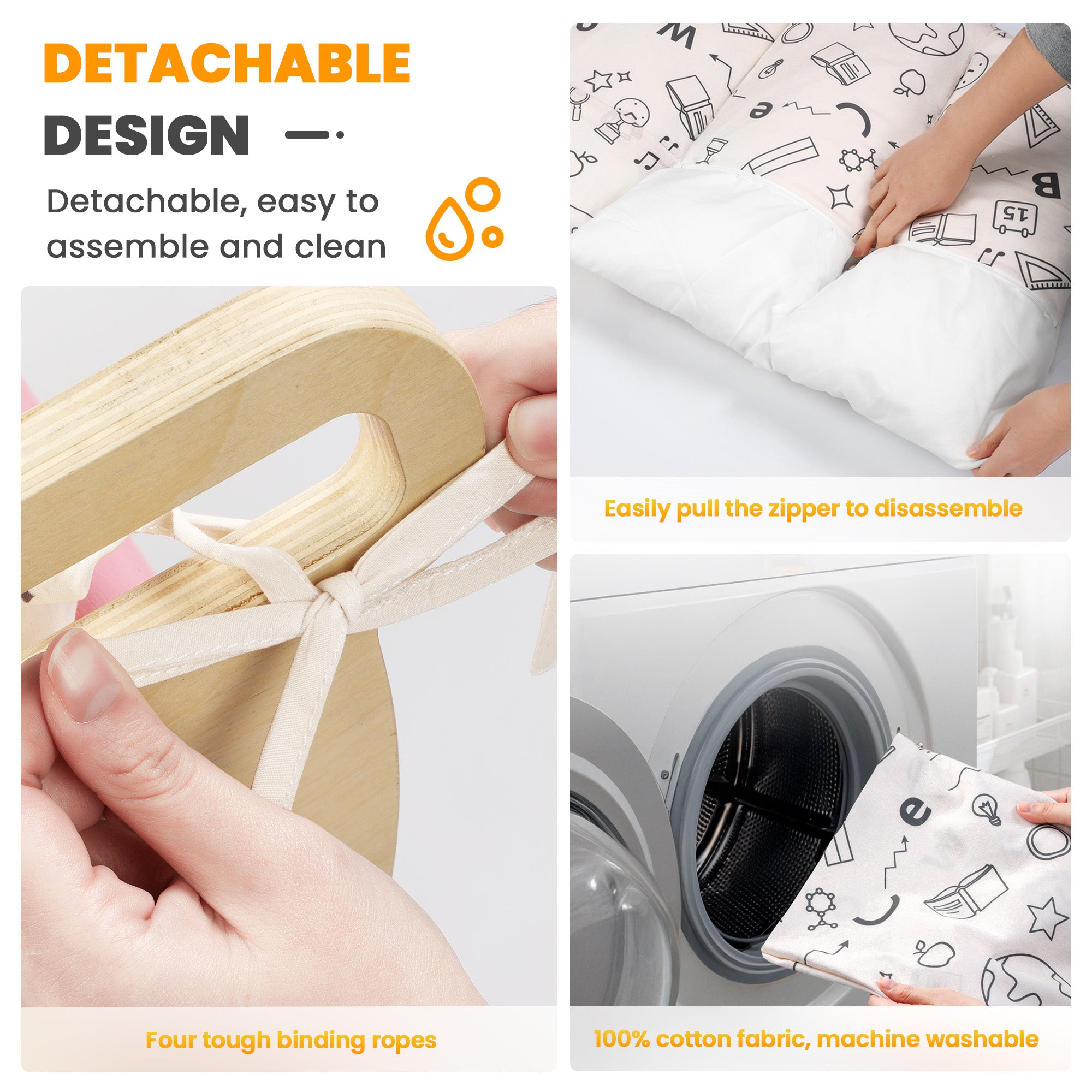 Totsicle- BlueWood® Pikler Triangle Playset with Cushion *Wood Tone