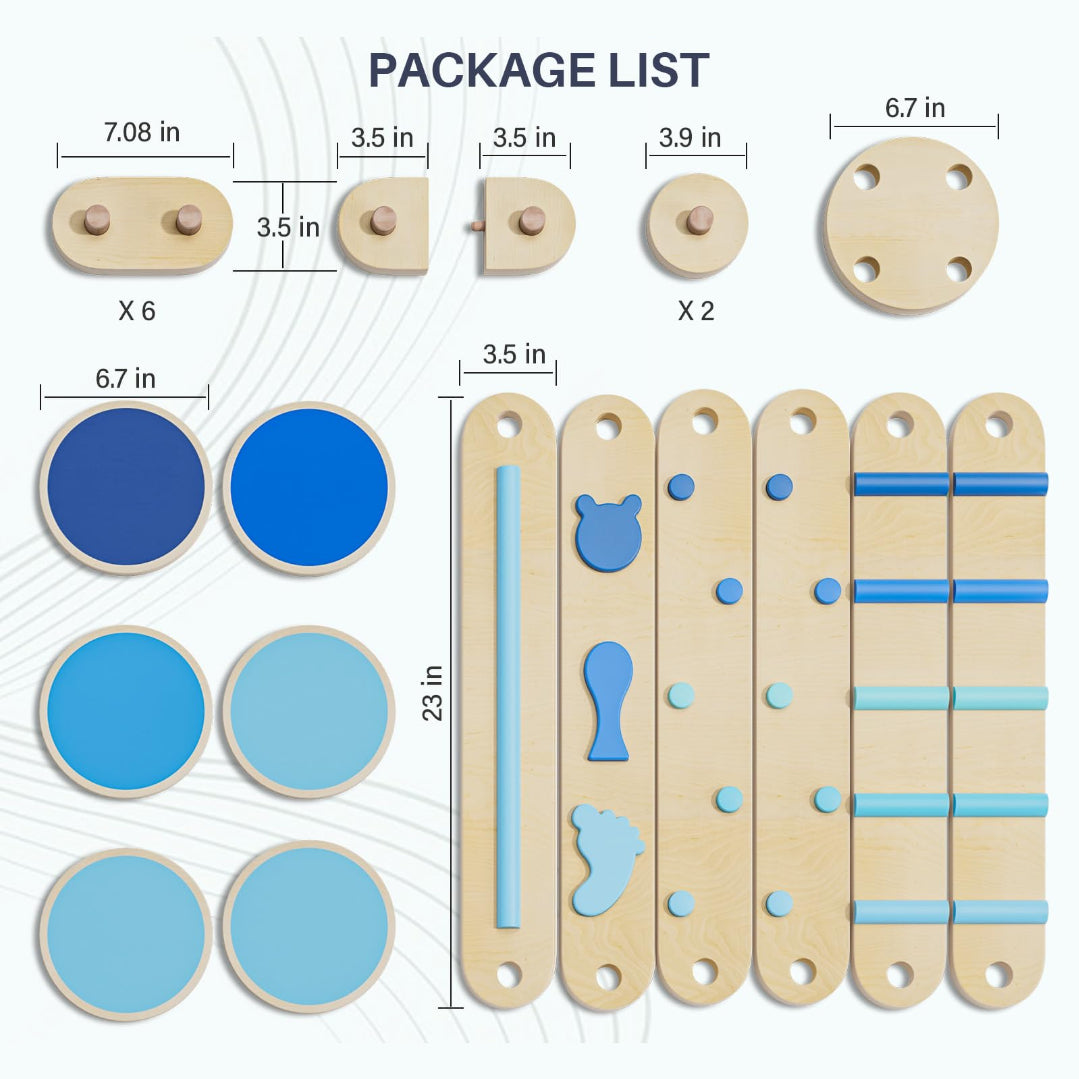 Barra de equilibrio Anchor-BlueWood® 6 piezas *Azul degradado