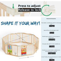 Cocoon - BlueWood® Baby Gate Playpen, Foldable, Busy Board Baby Playpen