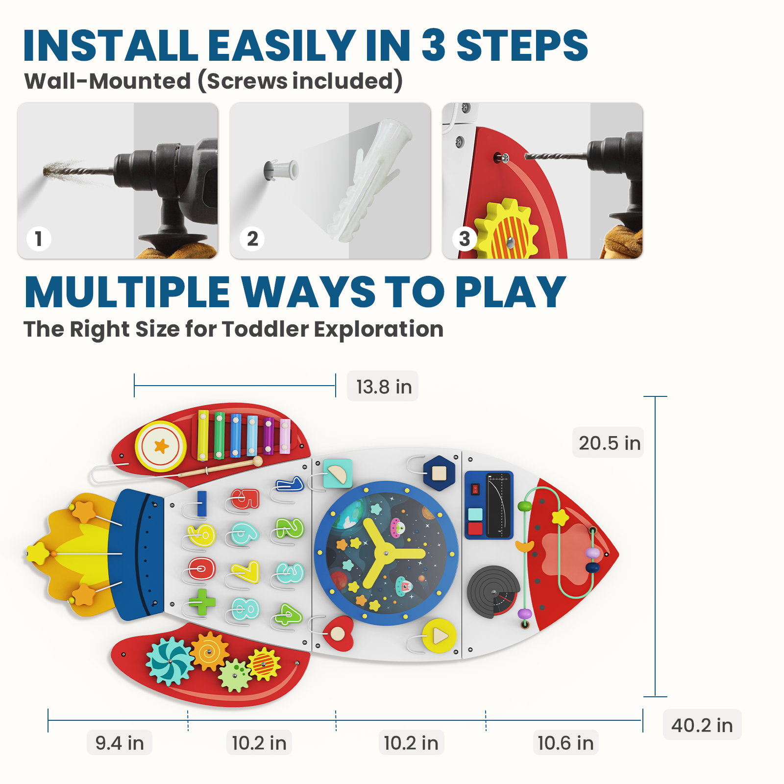 Giggle- BlueWood® Tablero de actividades *Submarino