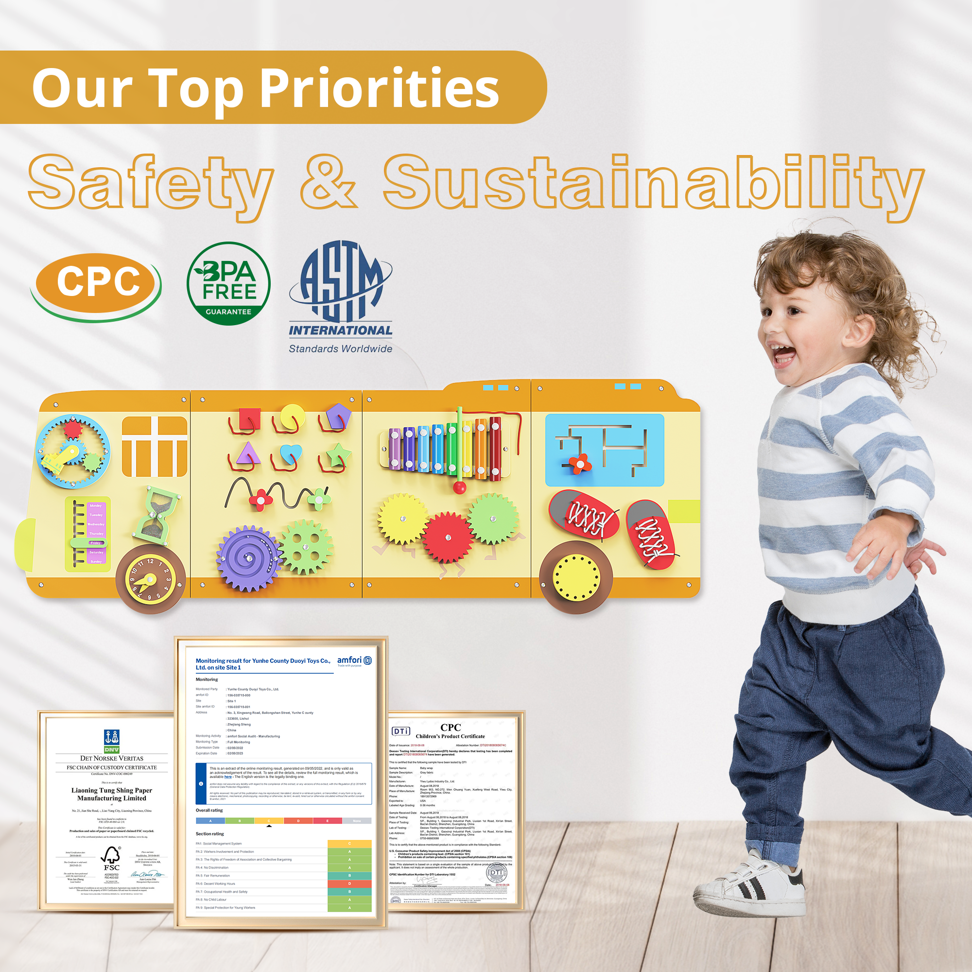 Giggle - BlueWood® Busy Board * Bus