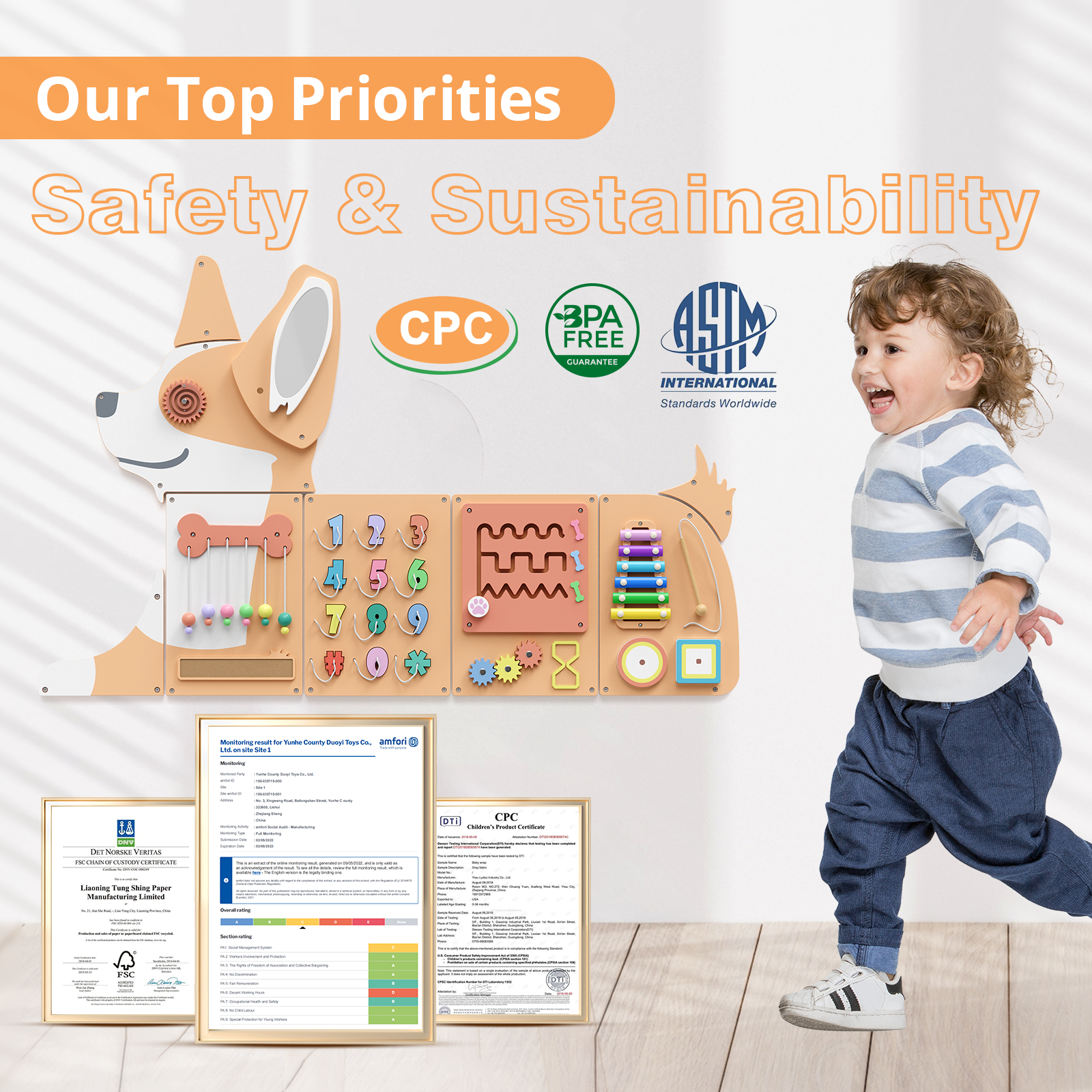 Giggle- BlueWood® Tablero de actividades *Submarino