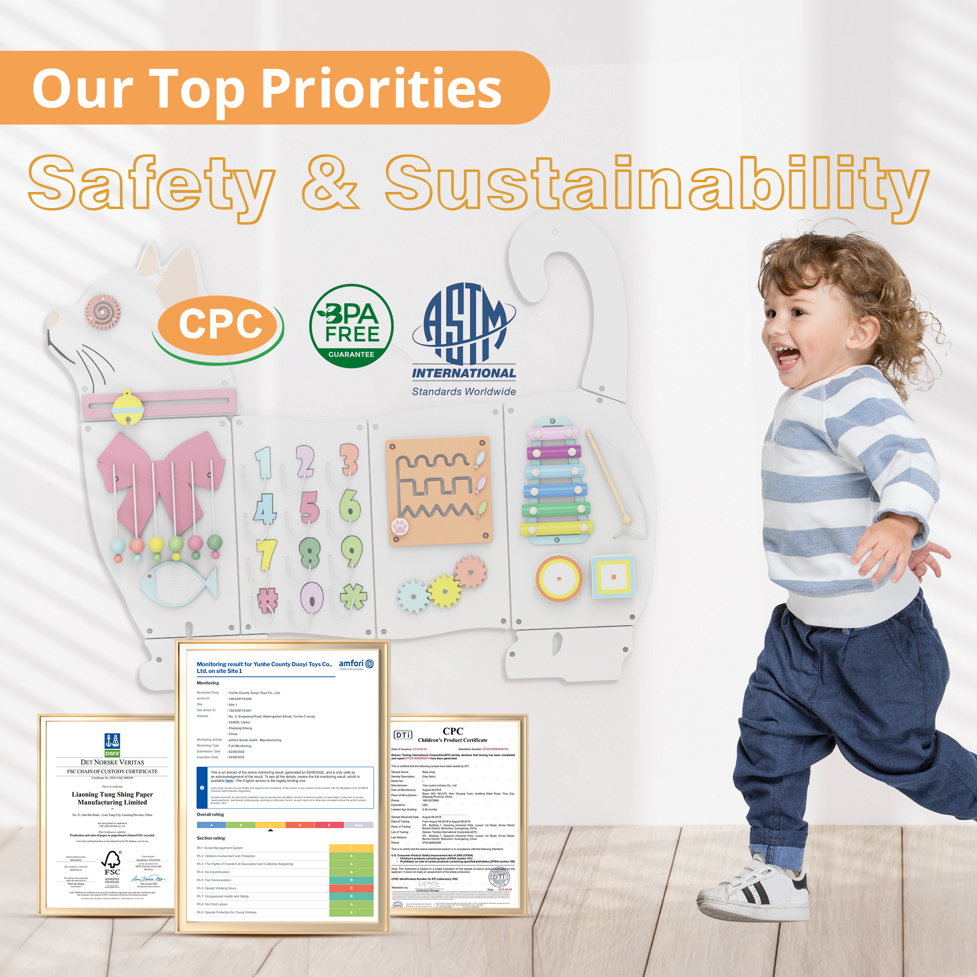 Giggle- BlueWood® Tablero de actividades *Submarino