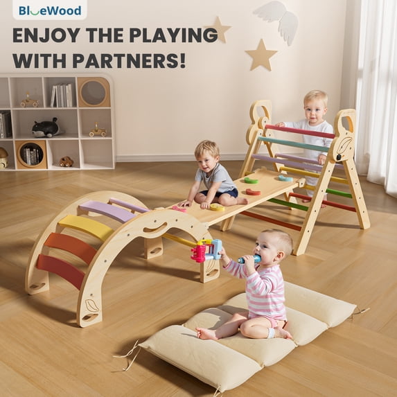 Pikler Triangle Set, Indoor Climber for Children, Lightweight, 3 Piece