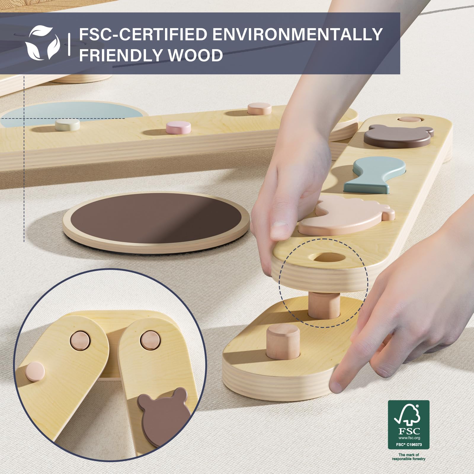 Barra de equilibrio Anchor-BlueWood® 6 piezas *Color Morandi