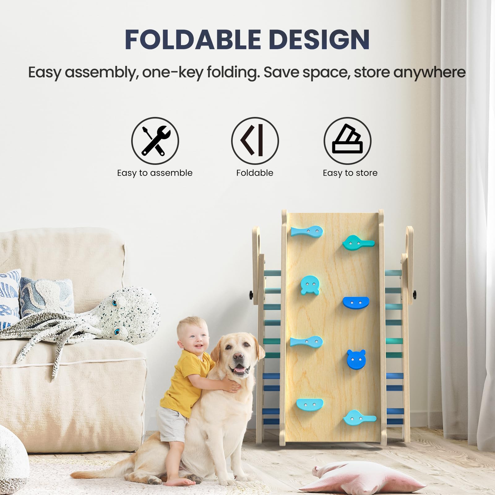 Aurora- BlueWood® Pikler Triangle Set 2 pièces*Dégradé bleu