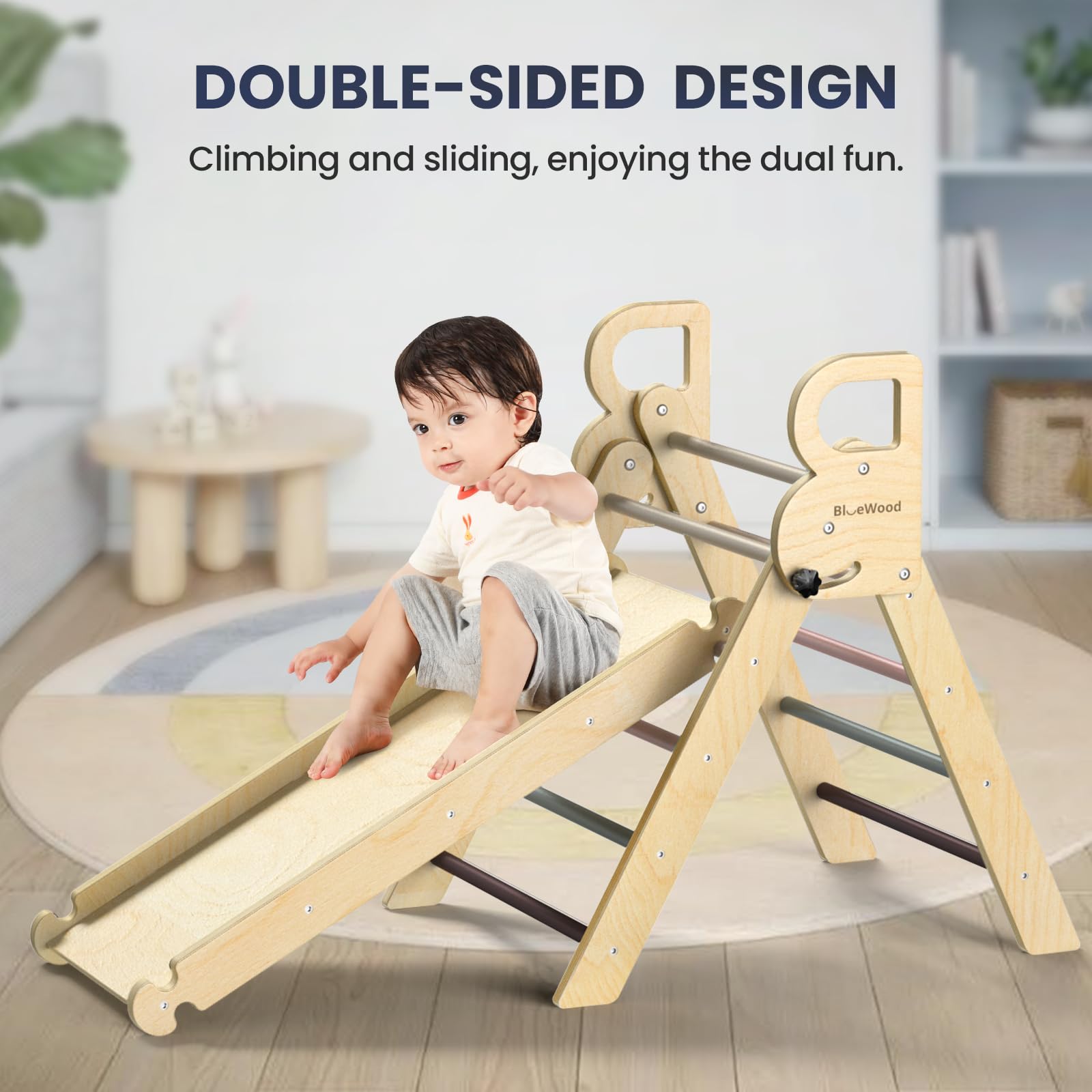 Aurora- BlueWood® Pikler Triangle Set 2 pièces*Morandi